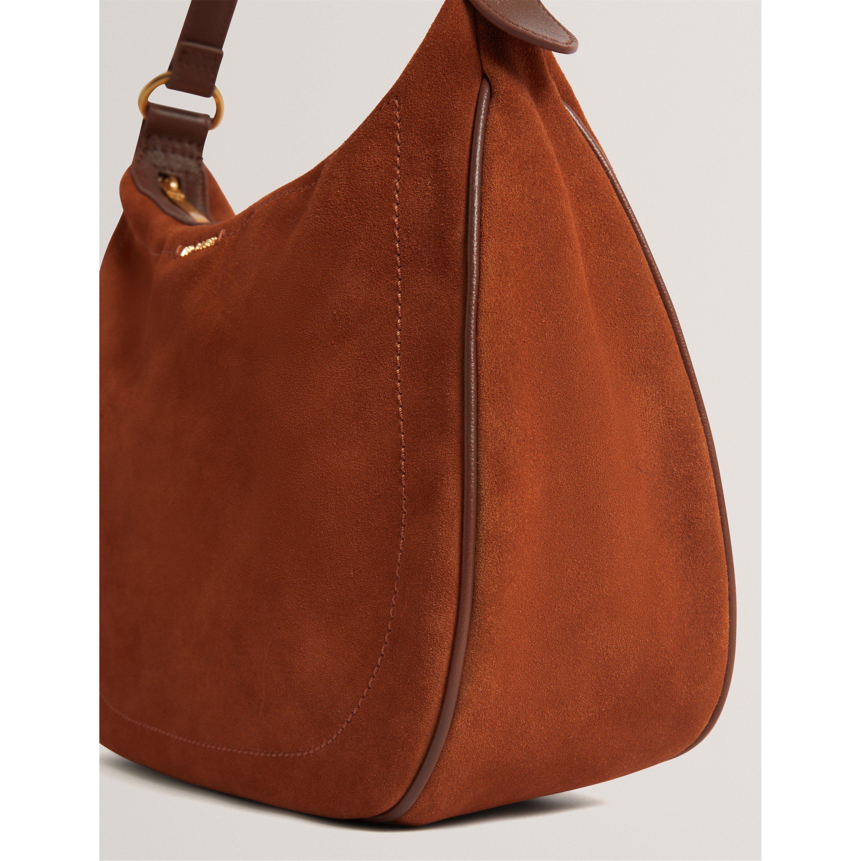 Marrón - Ted Baker - Ted Suede Hobo Bag Ld61 - 4