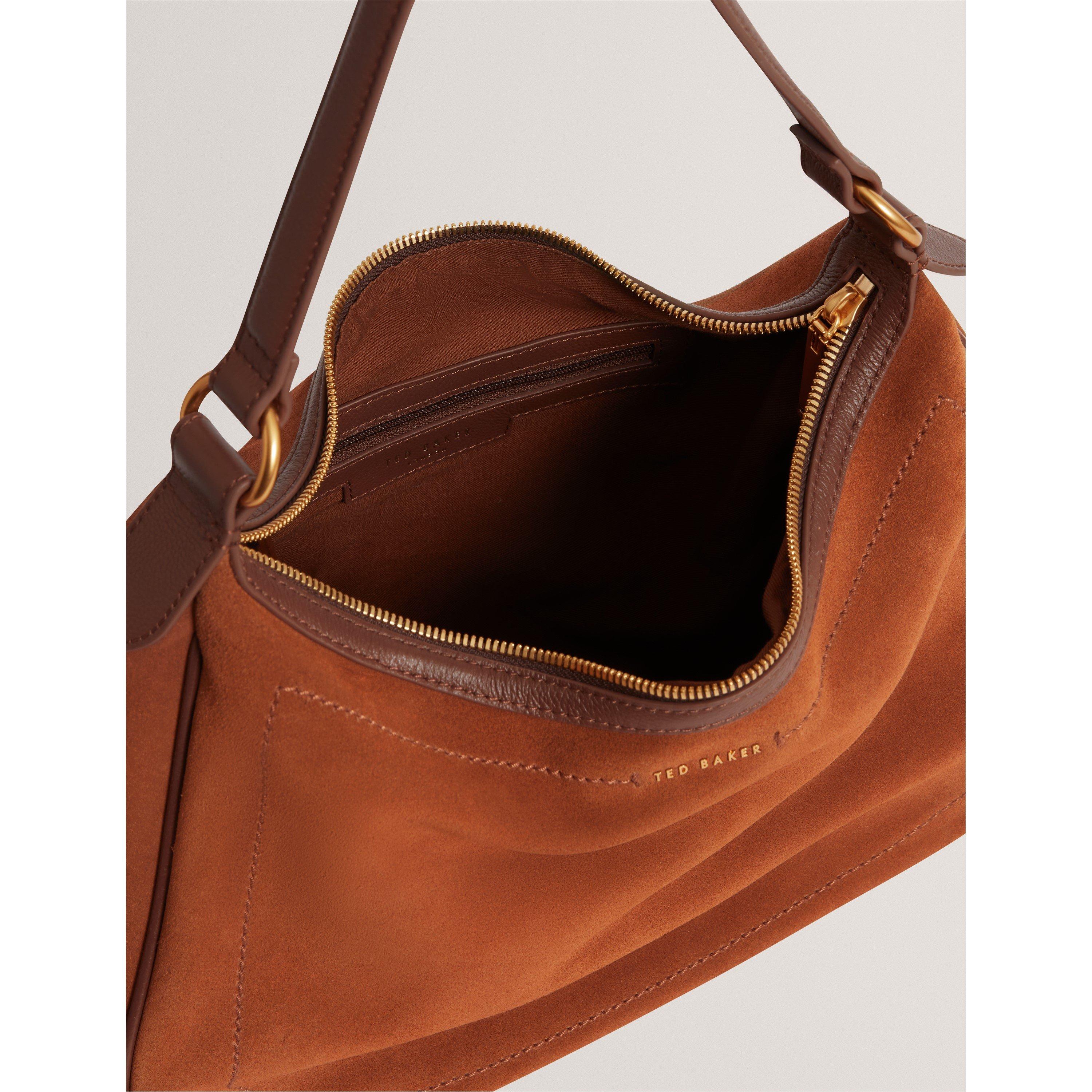 Marrón - Ted Baker - Ted Suede Hobo Bag Ld61 - 5