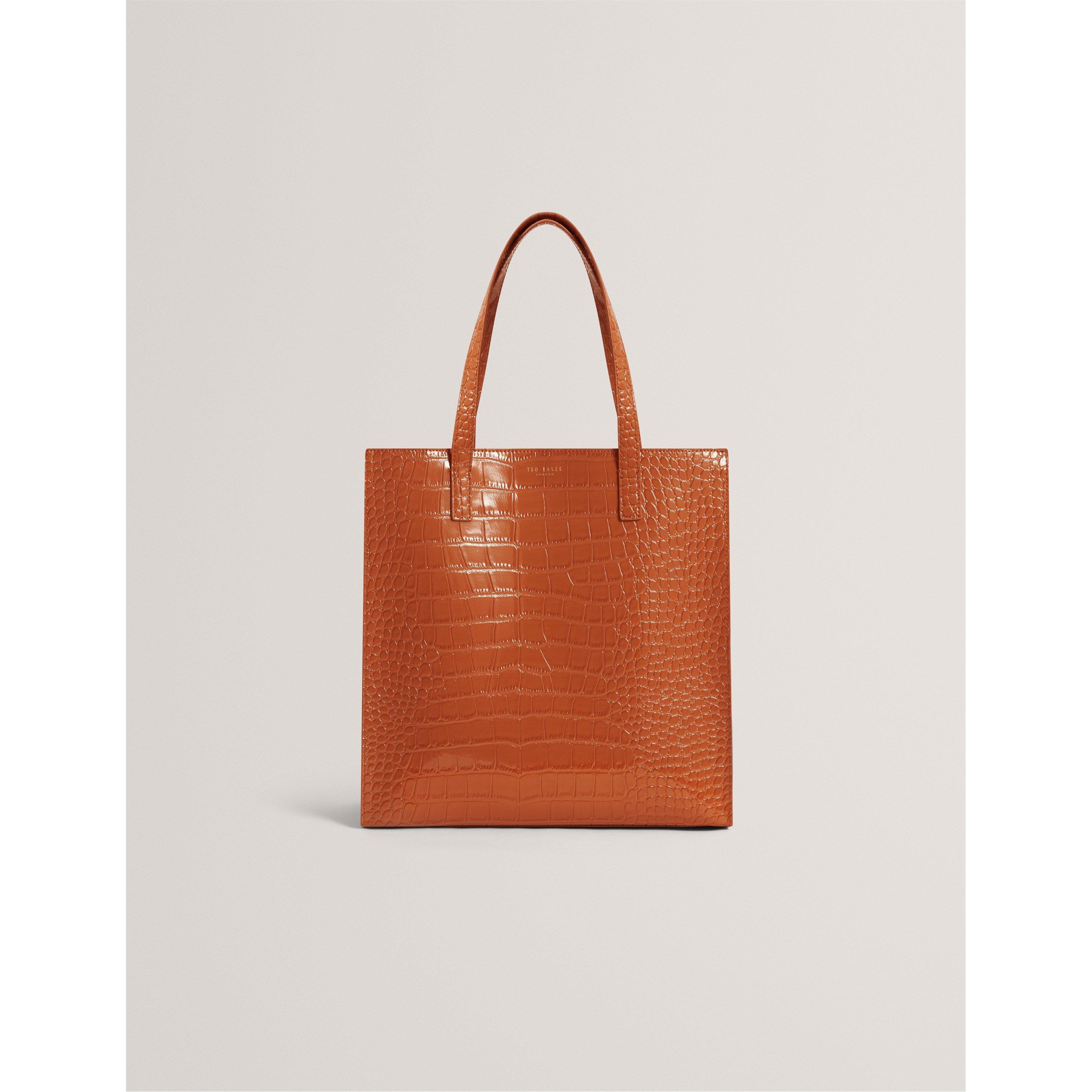 Ted Baker Ted Baker Large Croc Icon Tote Bag - Tan