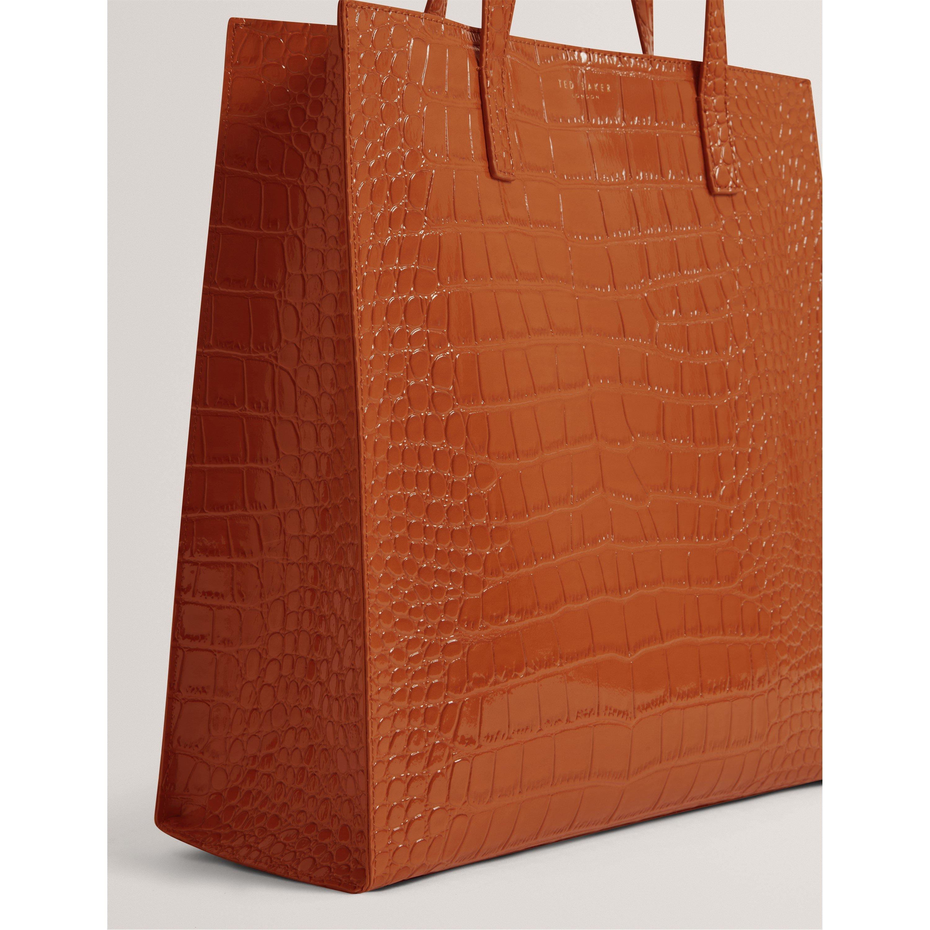 Tan - Ted Baker - Ted L Croc Icon Bag Ld61 - 4