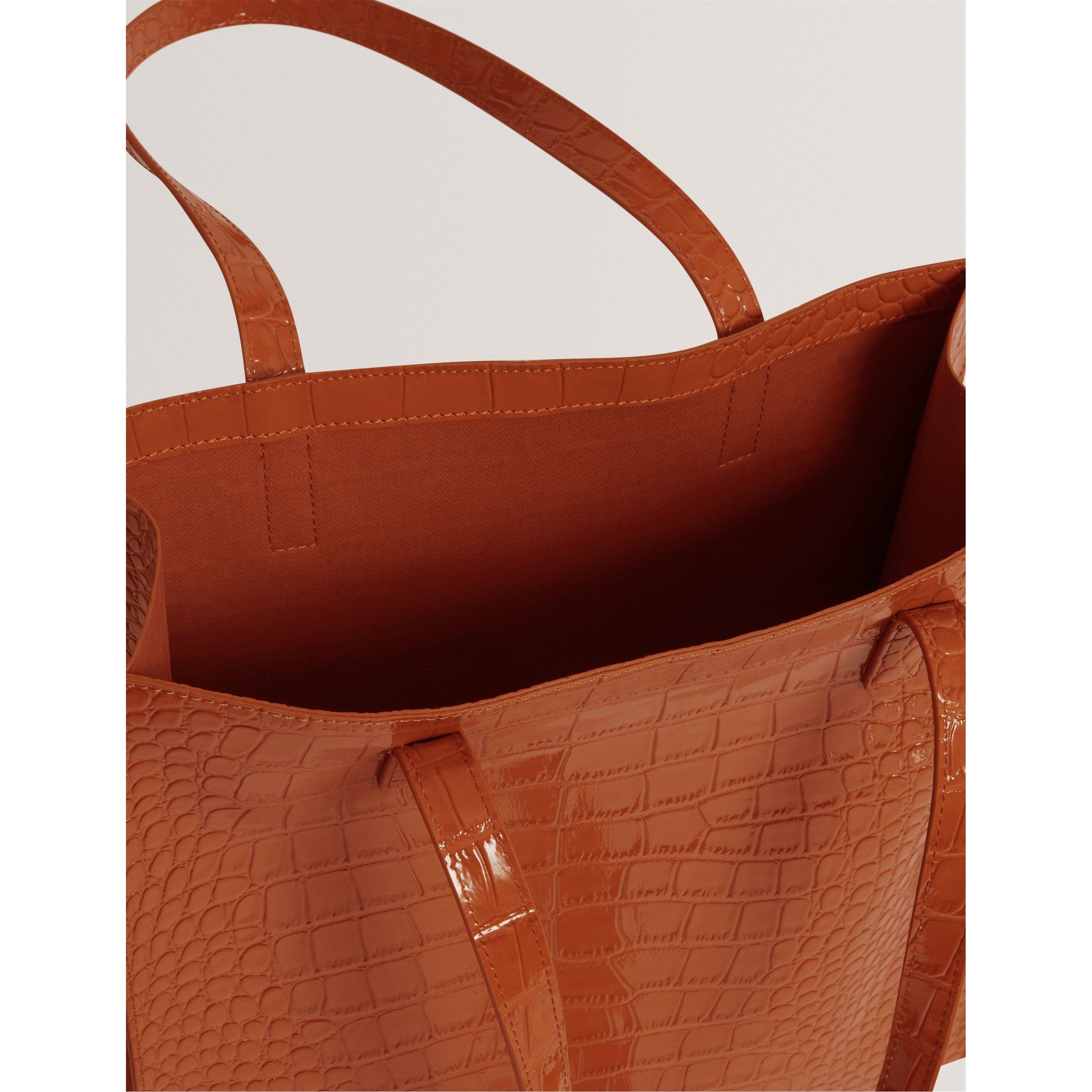 Tan - Ted Baker - Ted L Croc Icon Bag Ld61 - 5