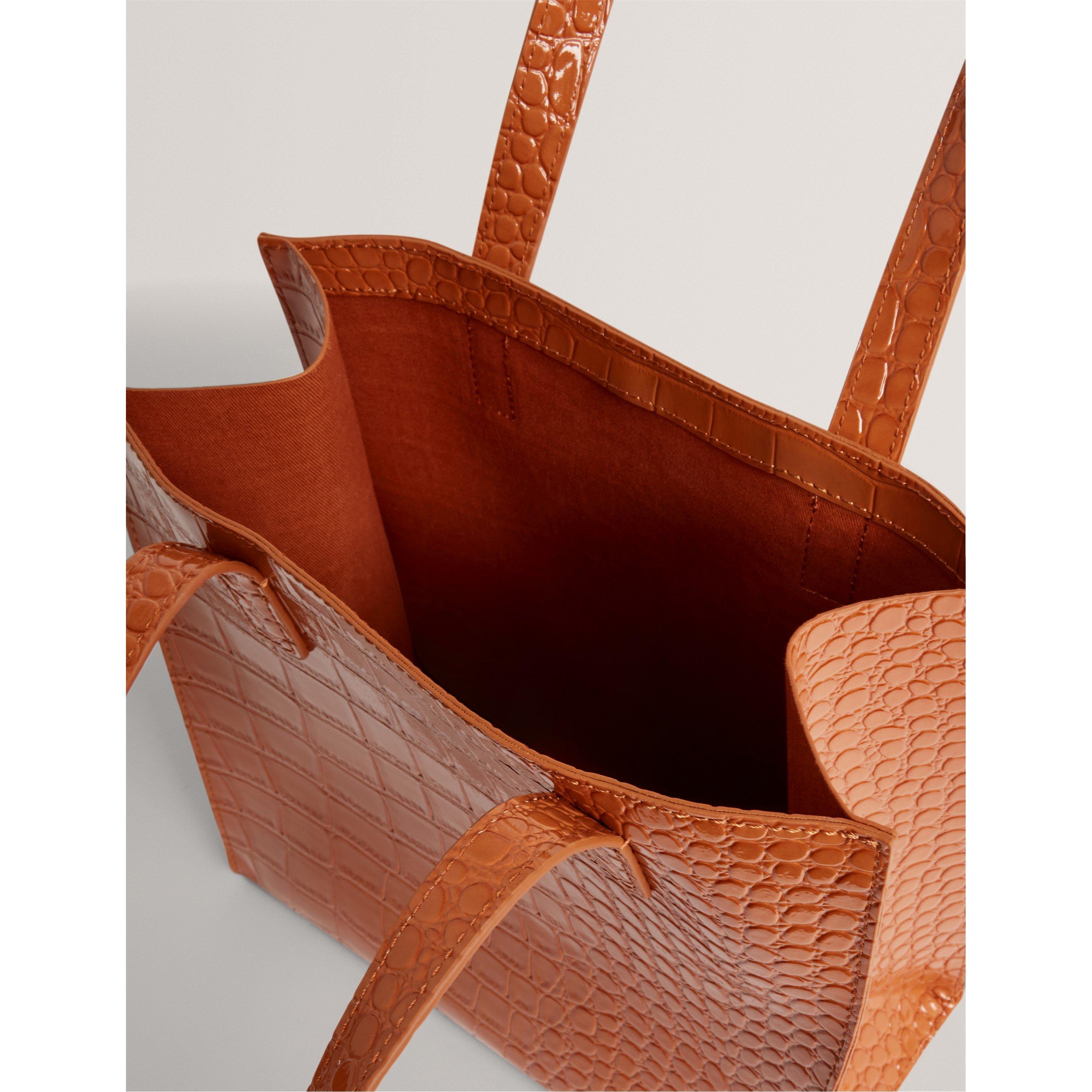 Tan - Ted Baker - Ted S Croc Icon Bag Ld61 - 5