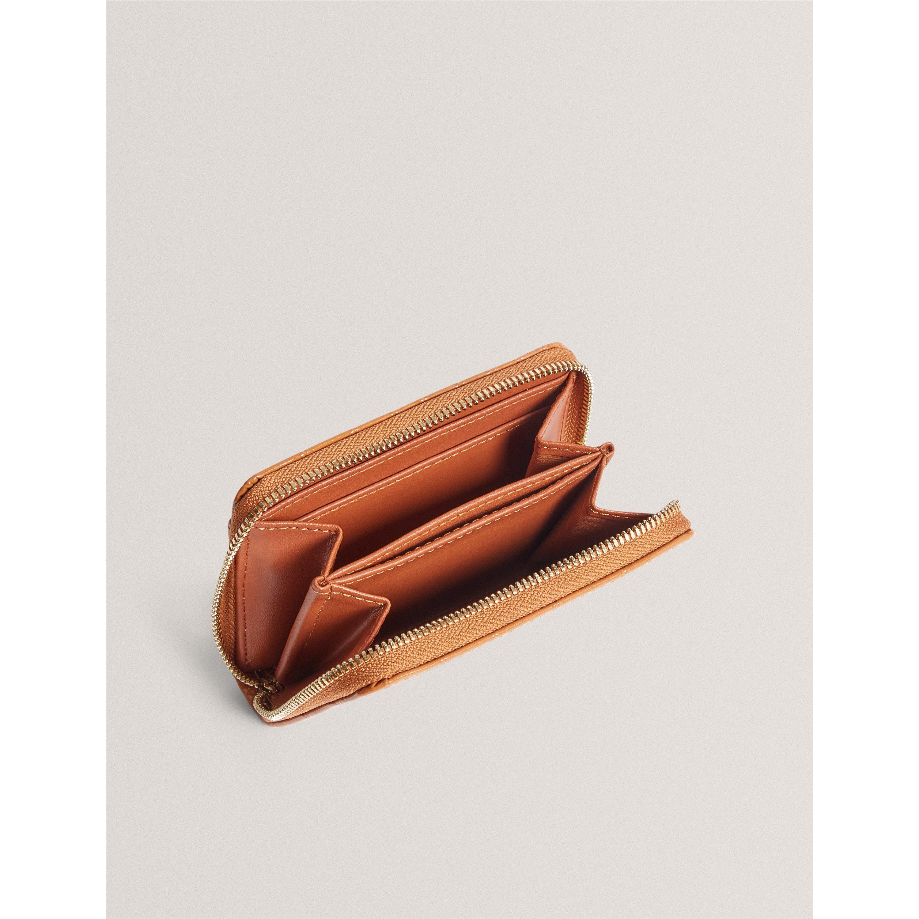 Tan - Ted Baker - Ted Croc Zip Wallet Ld61 - 4