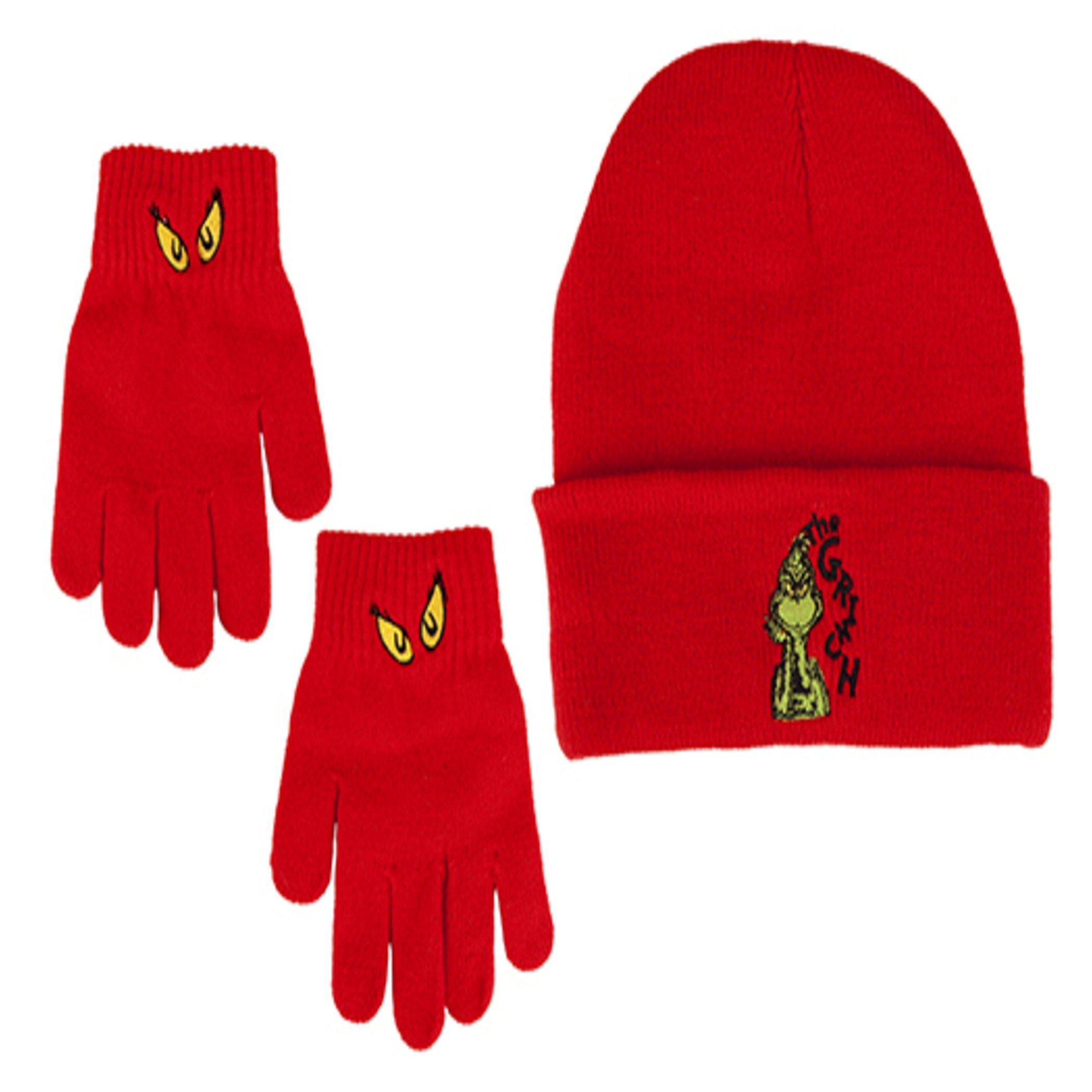 Red - Grinch - Hat Glove Set Ld88