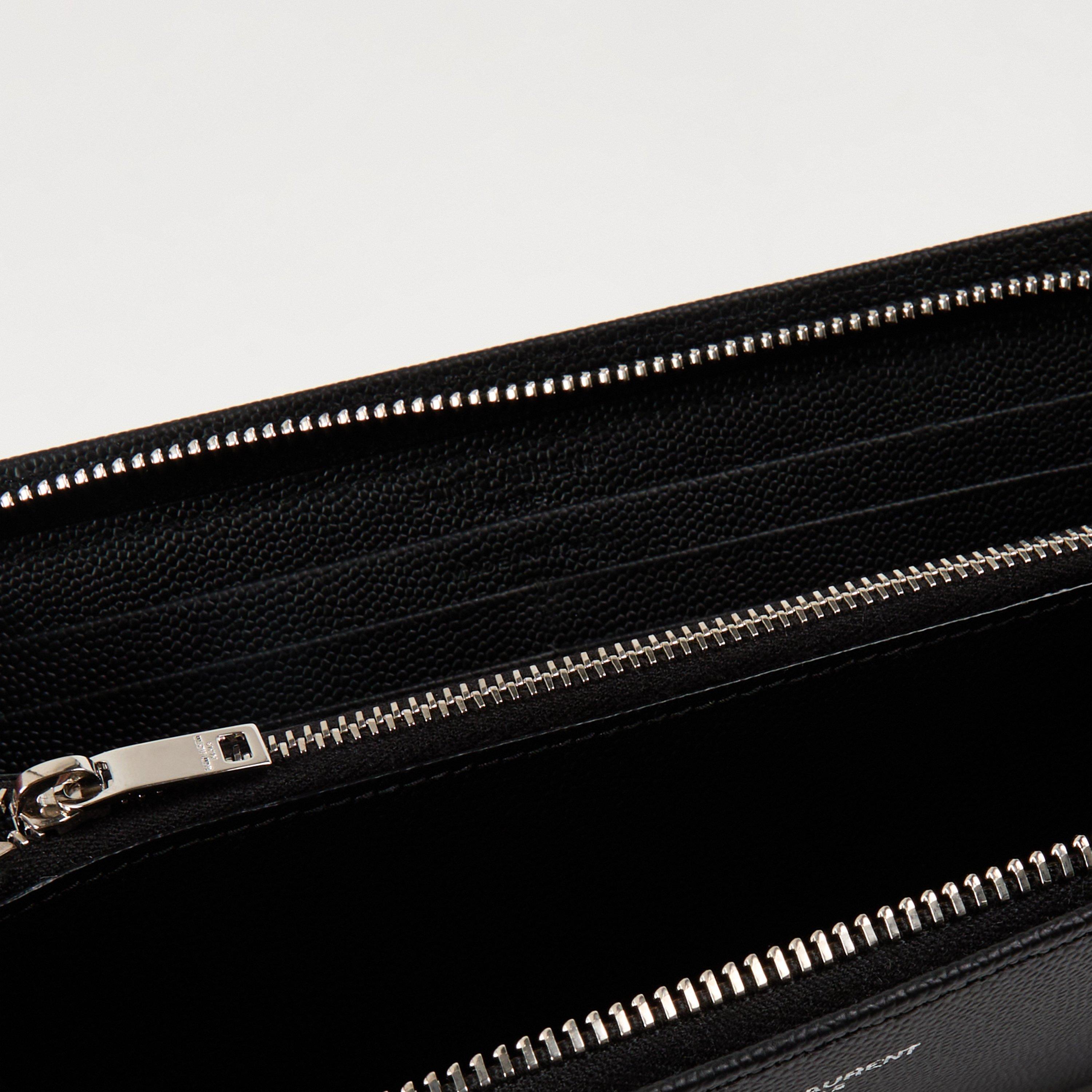 Black - Saint Laurent - Men's Zip Around Purse - 4