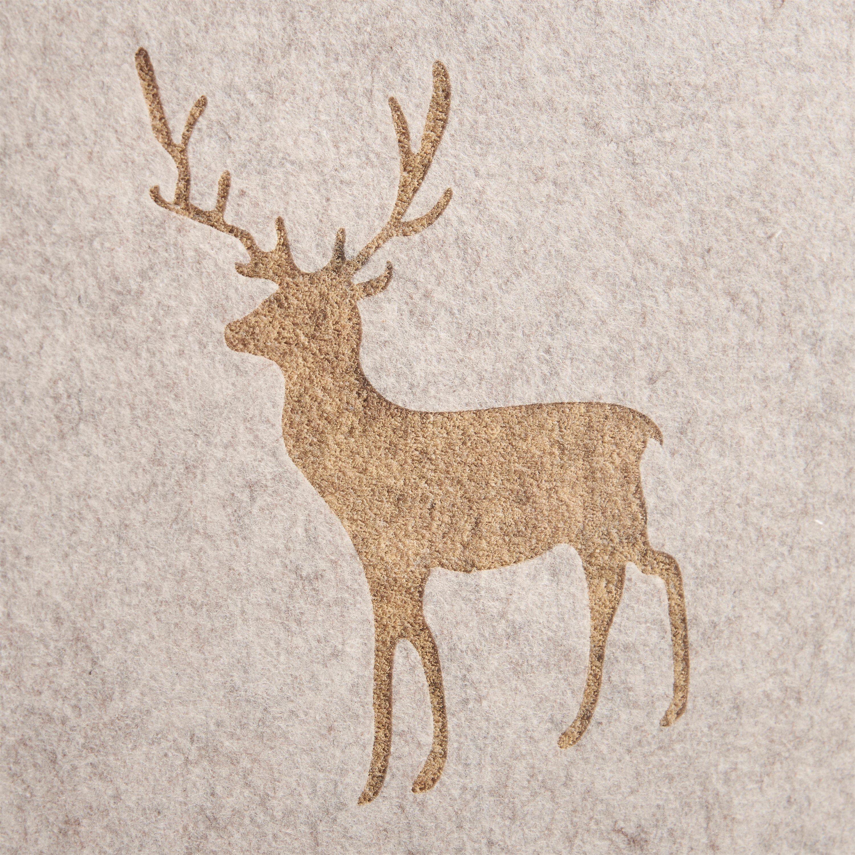 Beige - Alan Symonds - Gold Stag Beige Felt Table Runner - 3