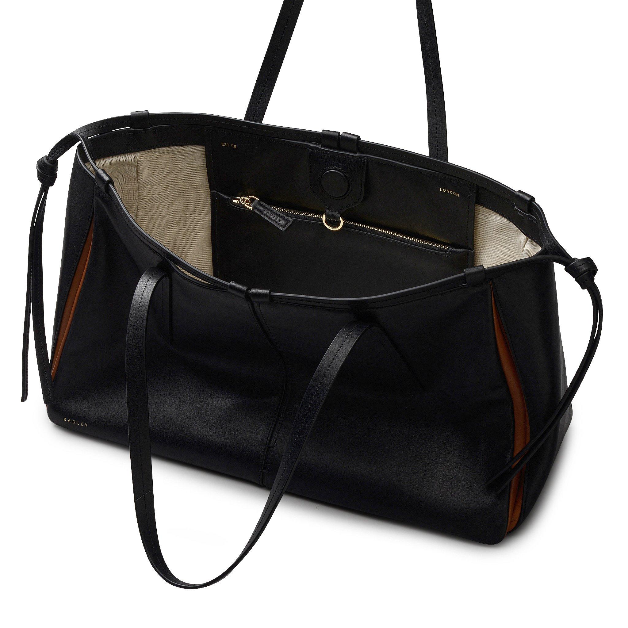 BLACK - Radley - Women's The Connaught Leather Shoulder Strap Tote Bag - 3