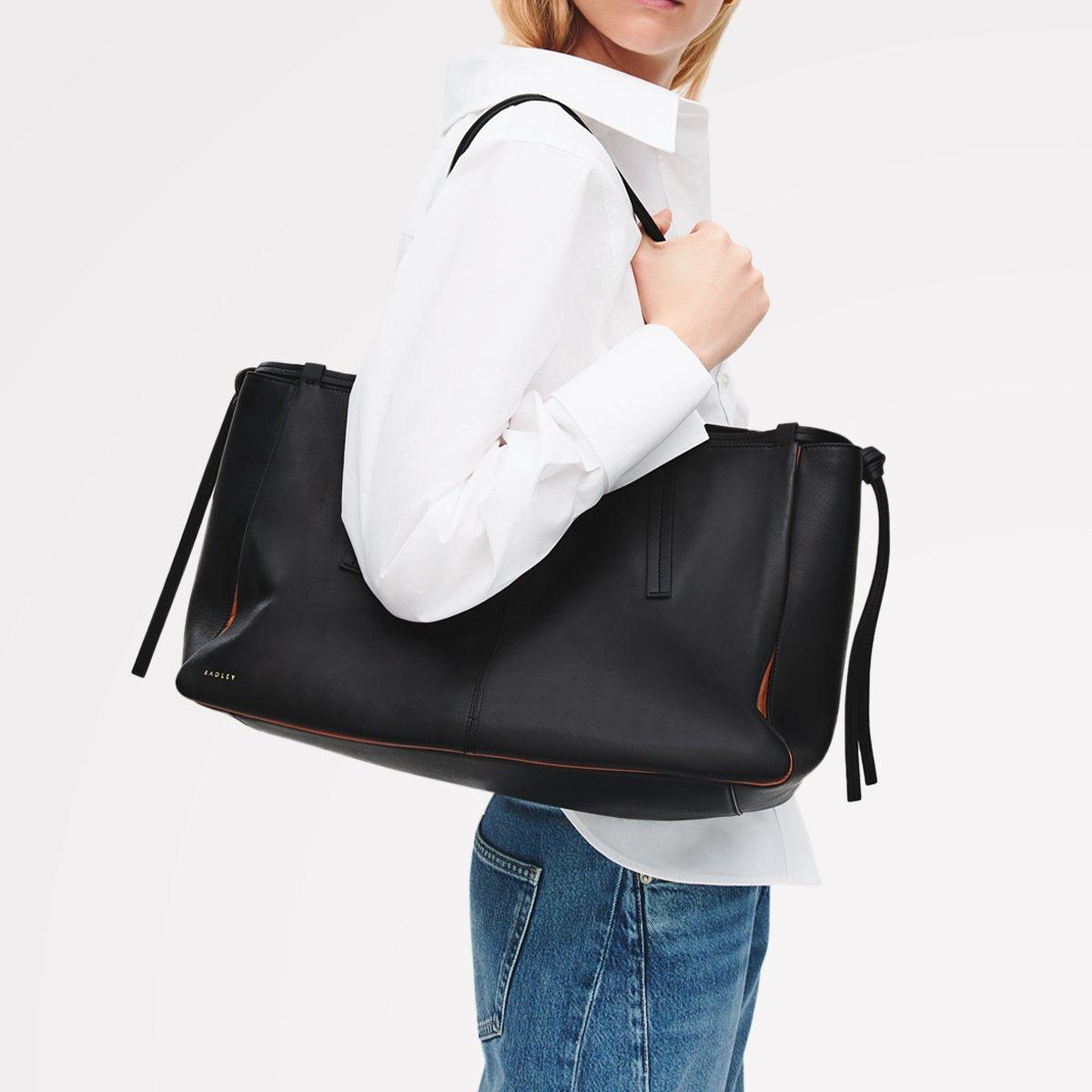 BLACK - Radley - Women's The Connaught Leather Shoulder Strap Tote Bag - 6