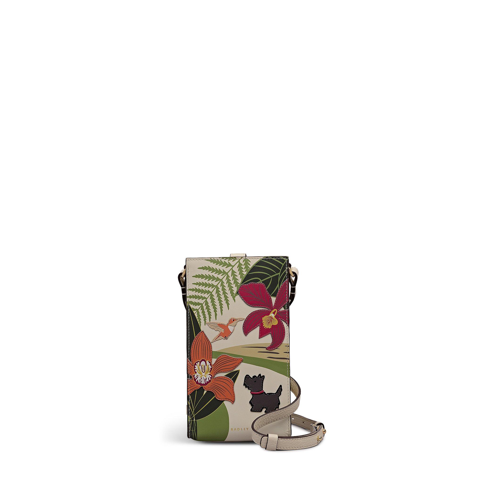 Radley Women's Rhs Collection Floral Leather Phone Crossbody Bag - Salt