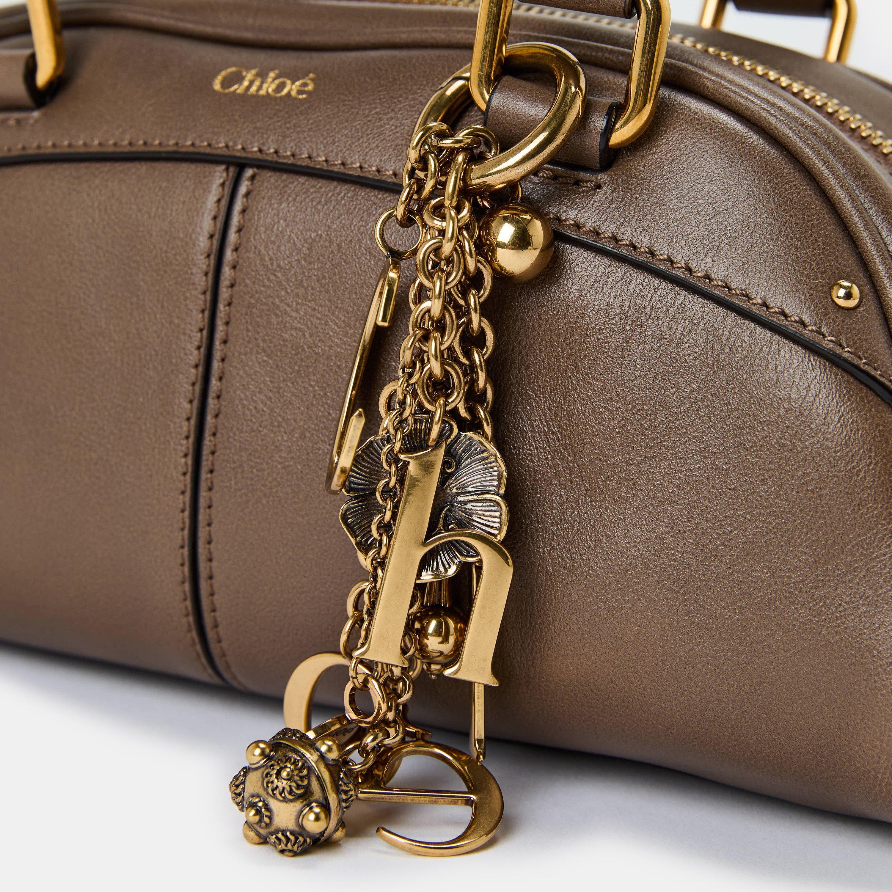 Deep Taupe - Chloe - Women's Bowling Top Handle Bag - 4