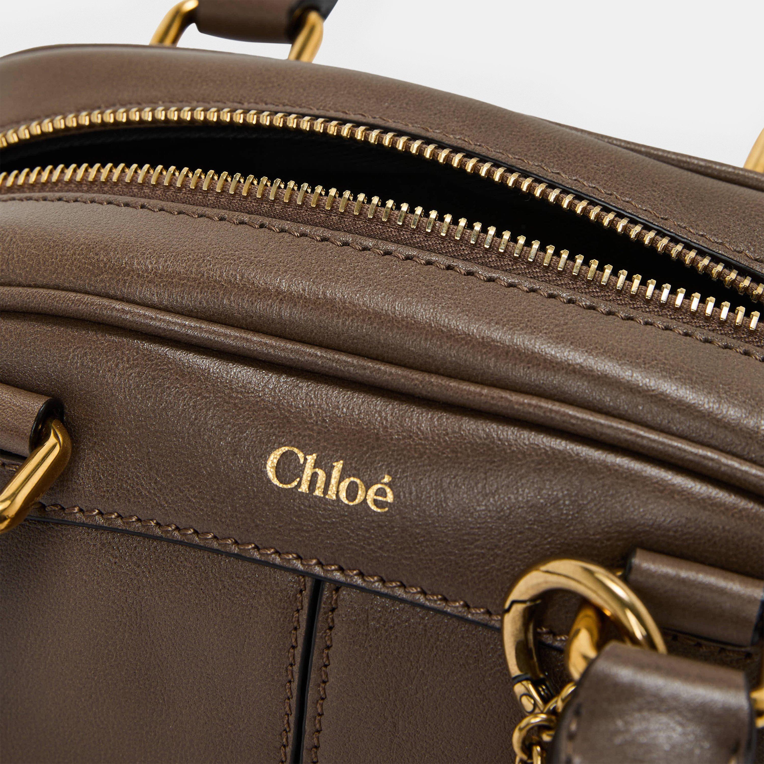 Deep Taupe - Chloe - Women's Bowling Top Handle Bag - 5