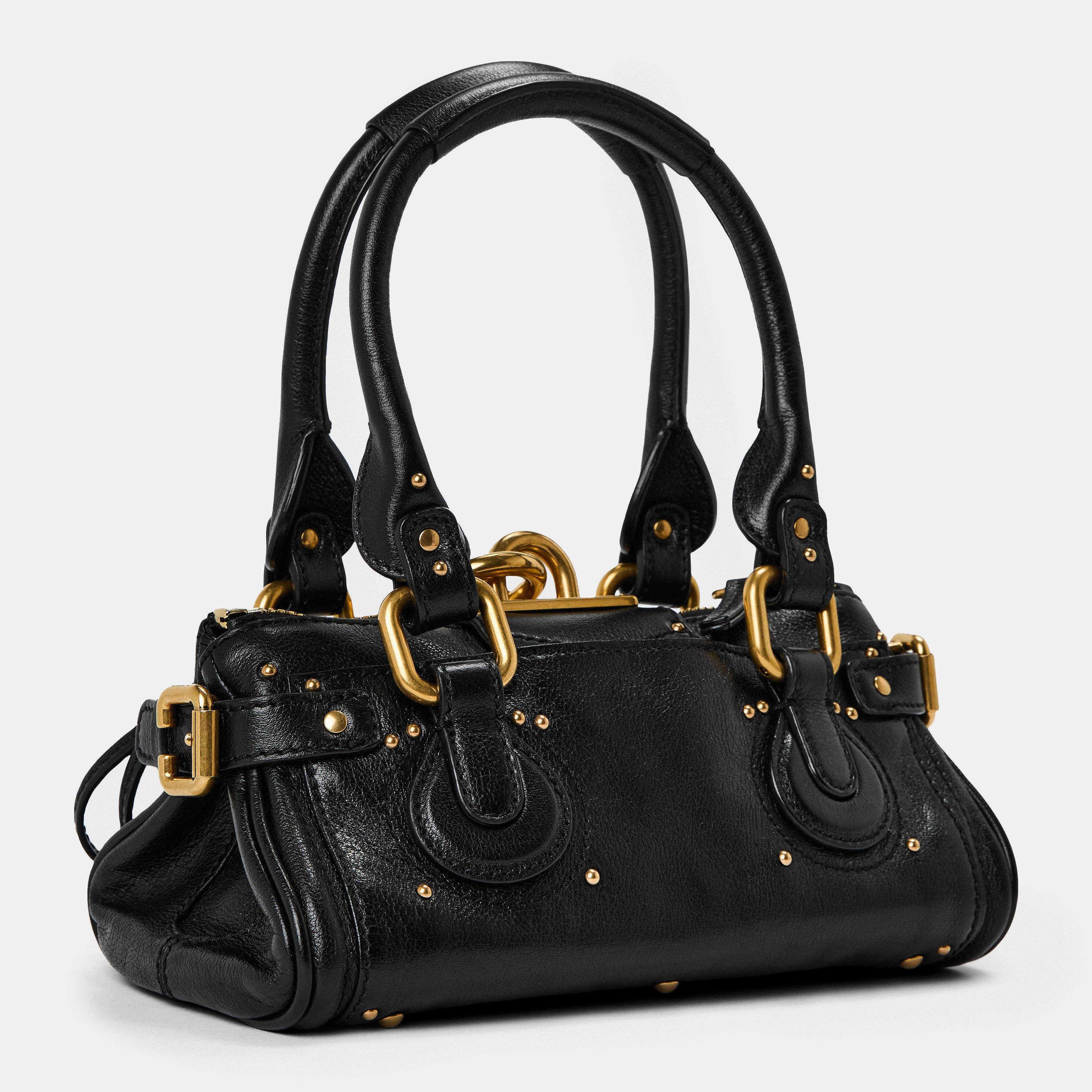 Black - Chloe - Women's Small Paddington Top Handle Bag - 2