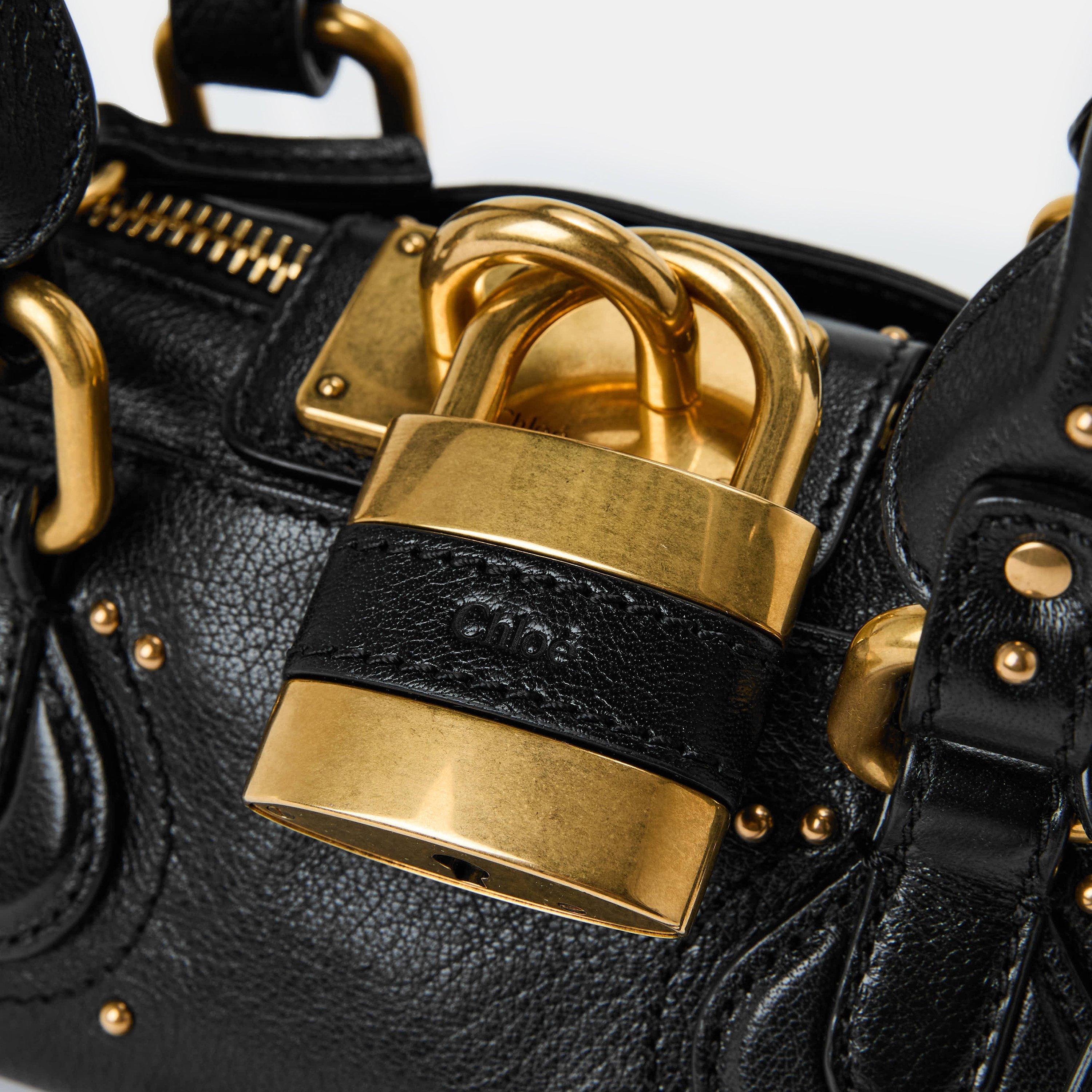 Black - Chloe - Women's Small Paddington Top Handle Bag - 4