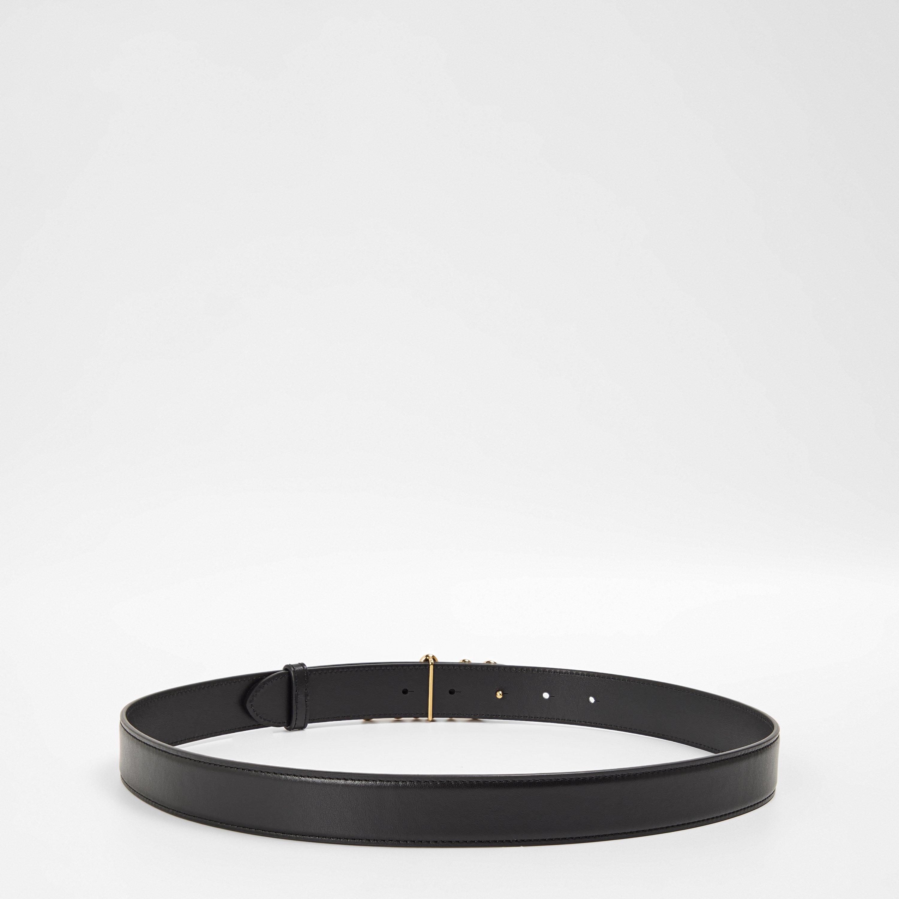 Black - Chloe - Women's Icons Leather Belt - 2