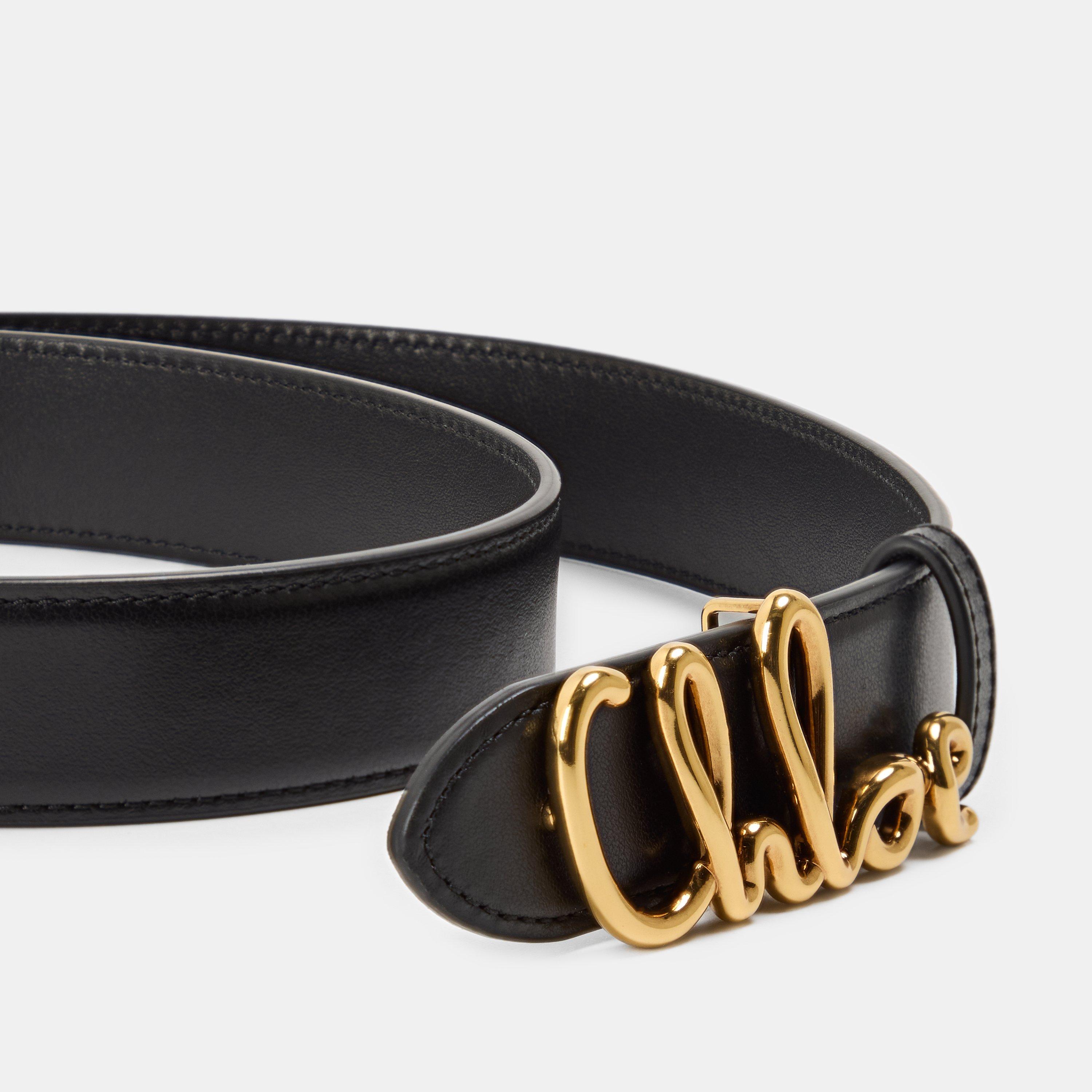 Black - Chloe - Women's Icons Leather Belt - 3