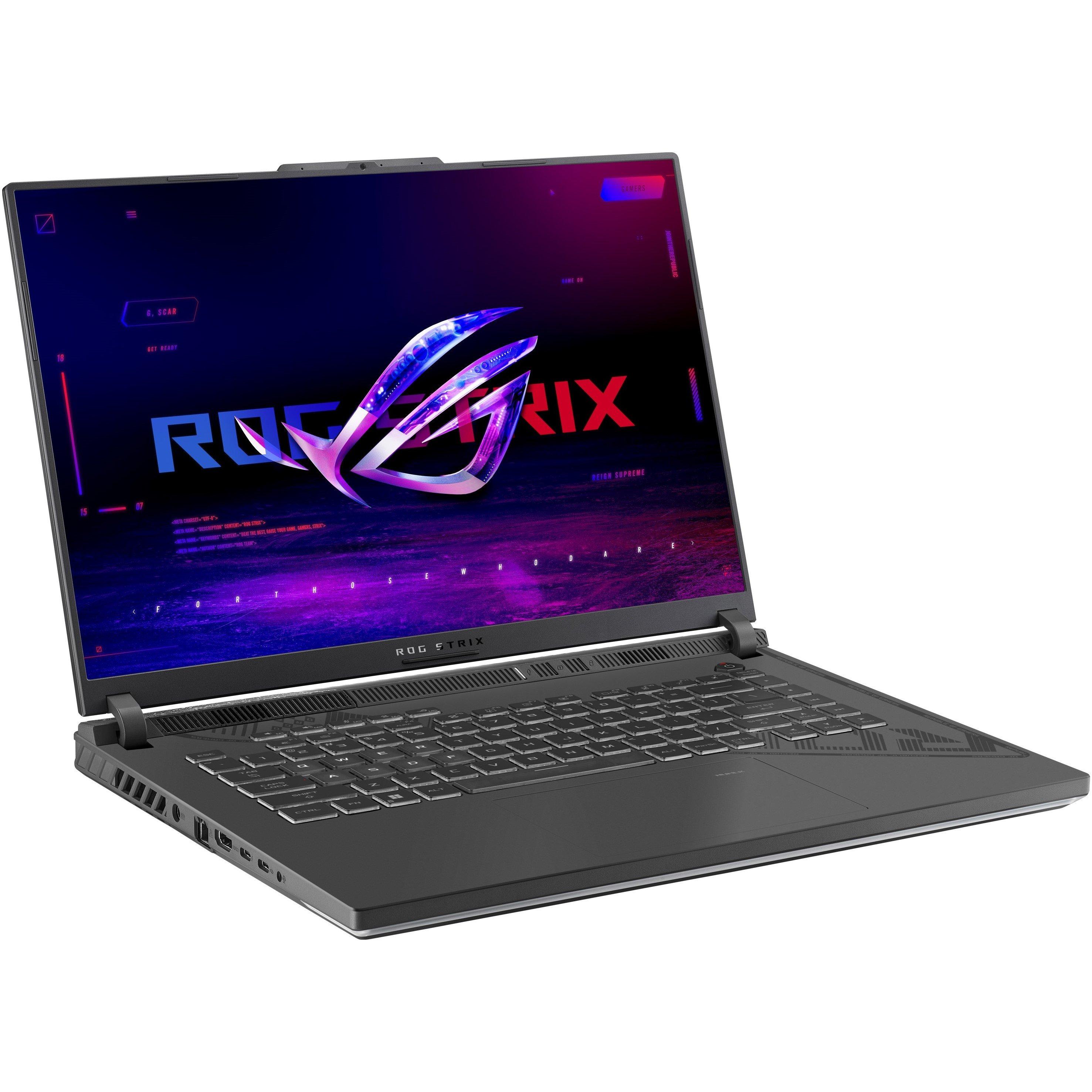 Cinza Eclipse - ASUS - Strix G16 16 Inch Gaming Laptop - AMD Ryzen 9 8940HX 16GB 1TB SSD RTX 5060 - 4