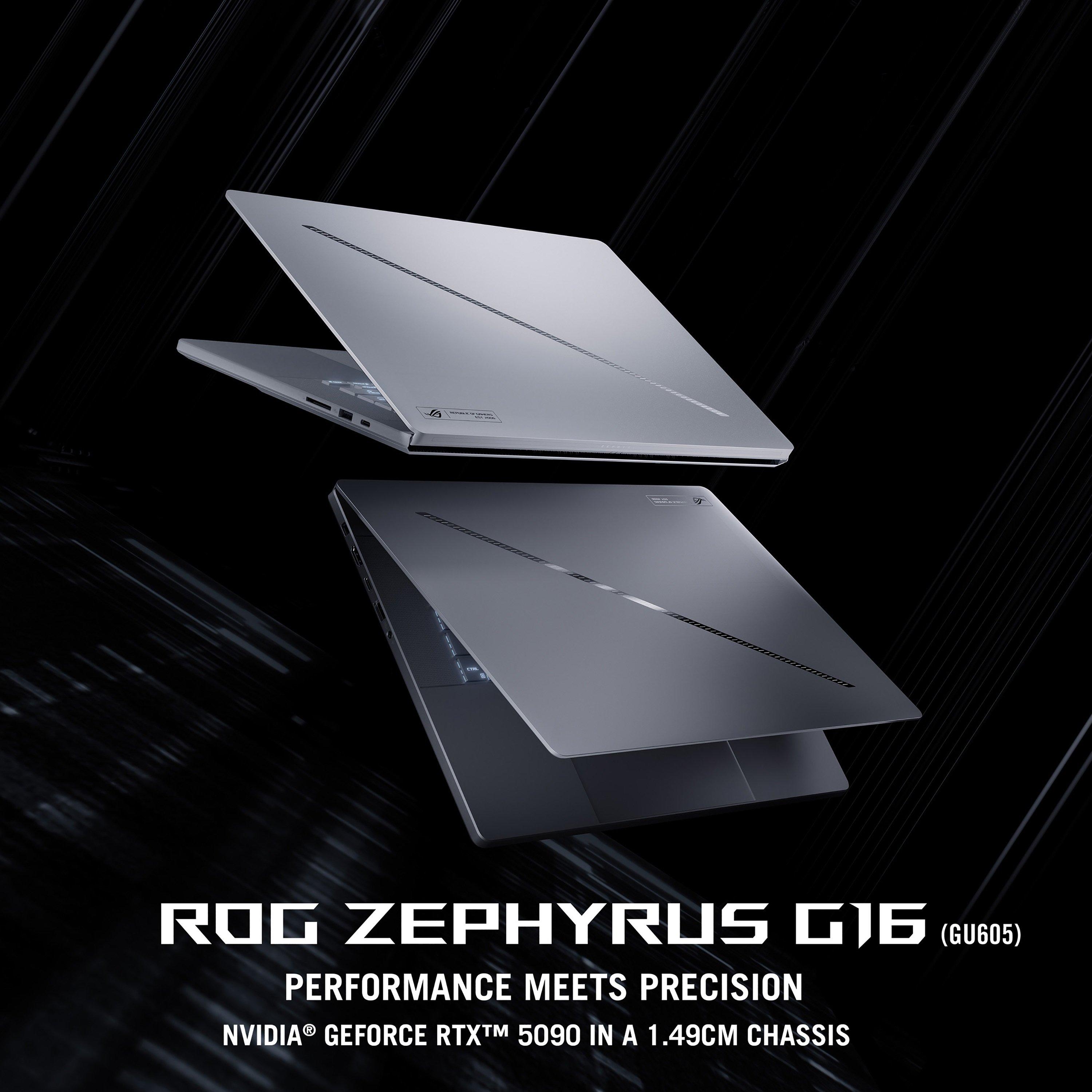 Eclipse Gray - ASUS - ROG Zephyrus G16 16 Inch Gaming Laptop - Intel Core Ultra 9 285H 32GB 1TB SSD RTX 5060 - 13