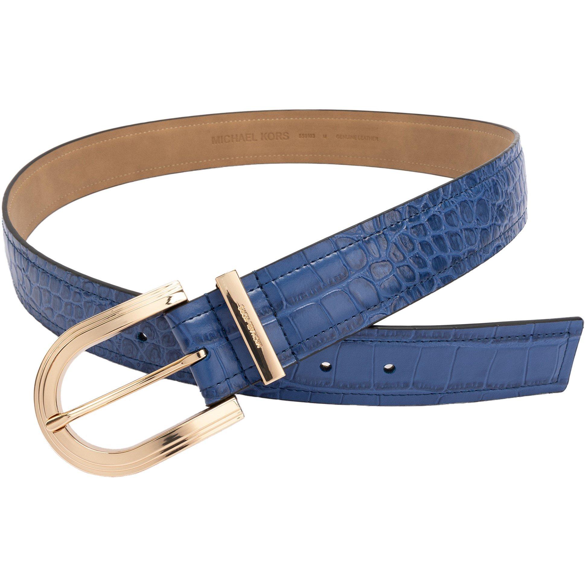 Michael Kors Adults Crocodile Leather Belt
