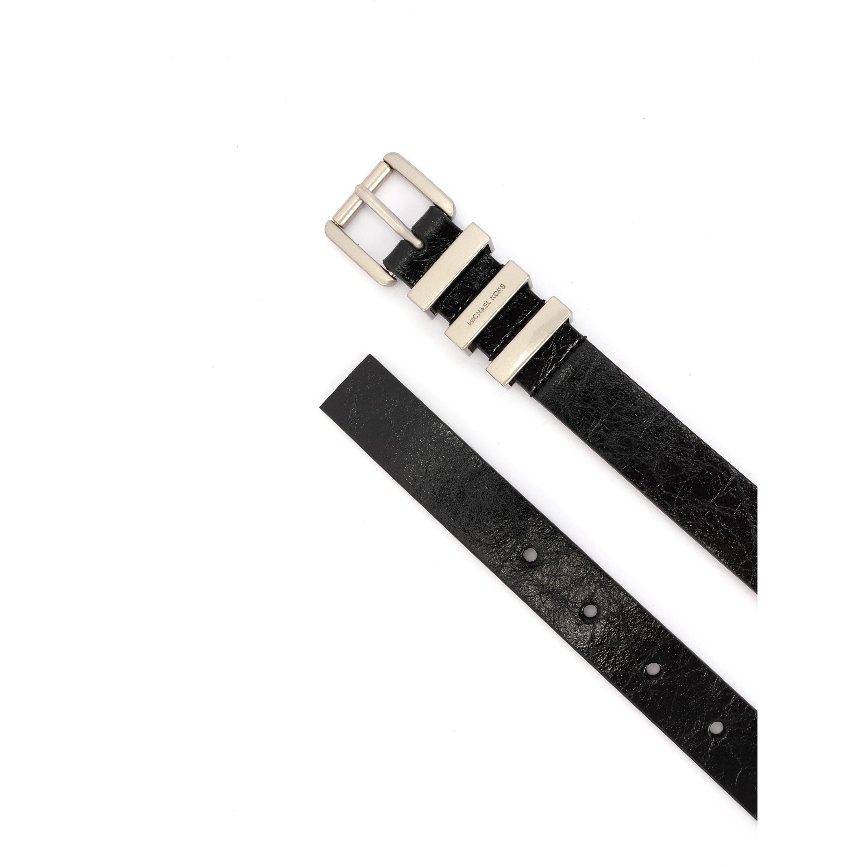 Black - Michael Kors - Adults Leather Belt - 4