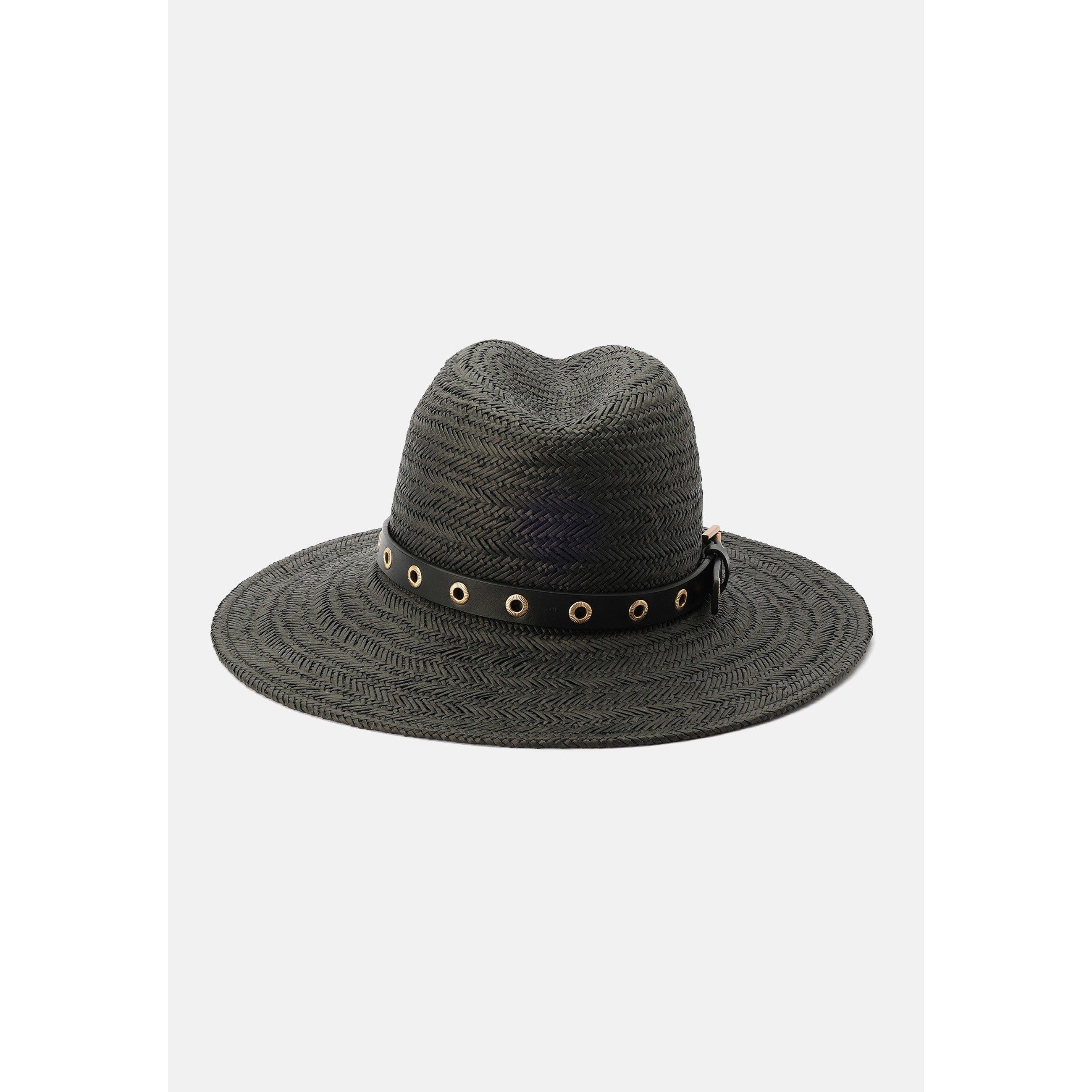 Black - AllSaints - ALTERNATING WEAVE FEDORA - 2