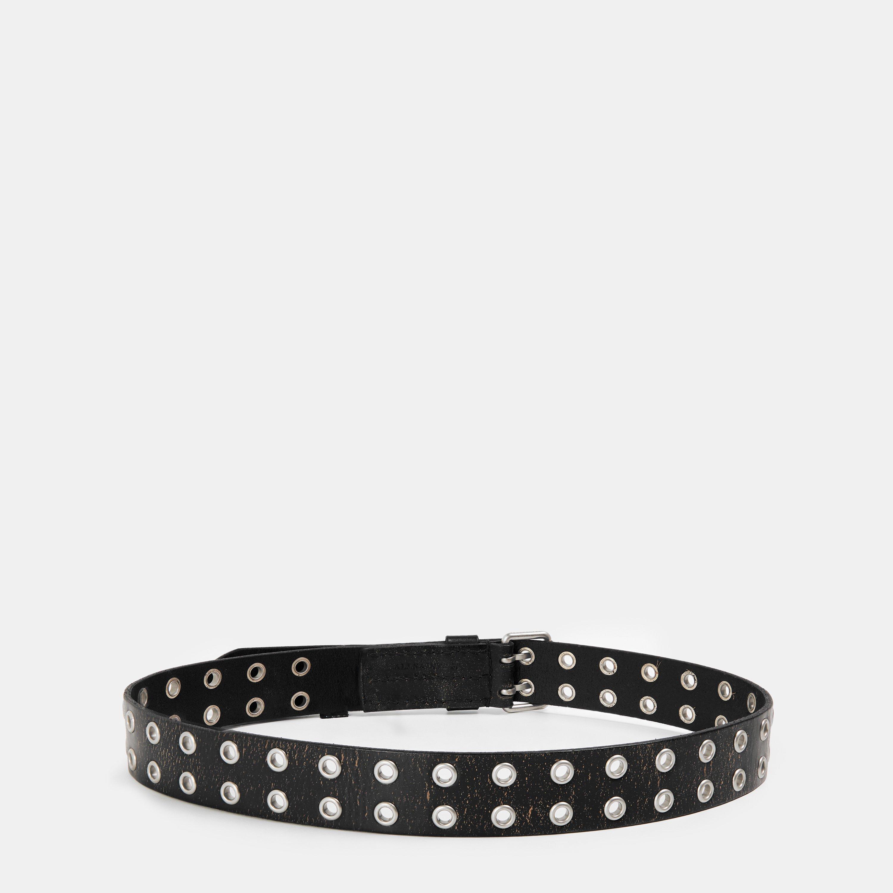 Black - AllSaints - SAINTS 38MM STURGE BELT - DISTRESSED LEATHER - 2