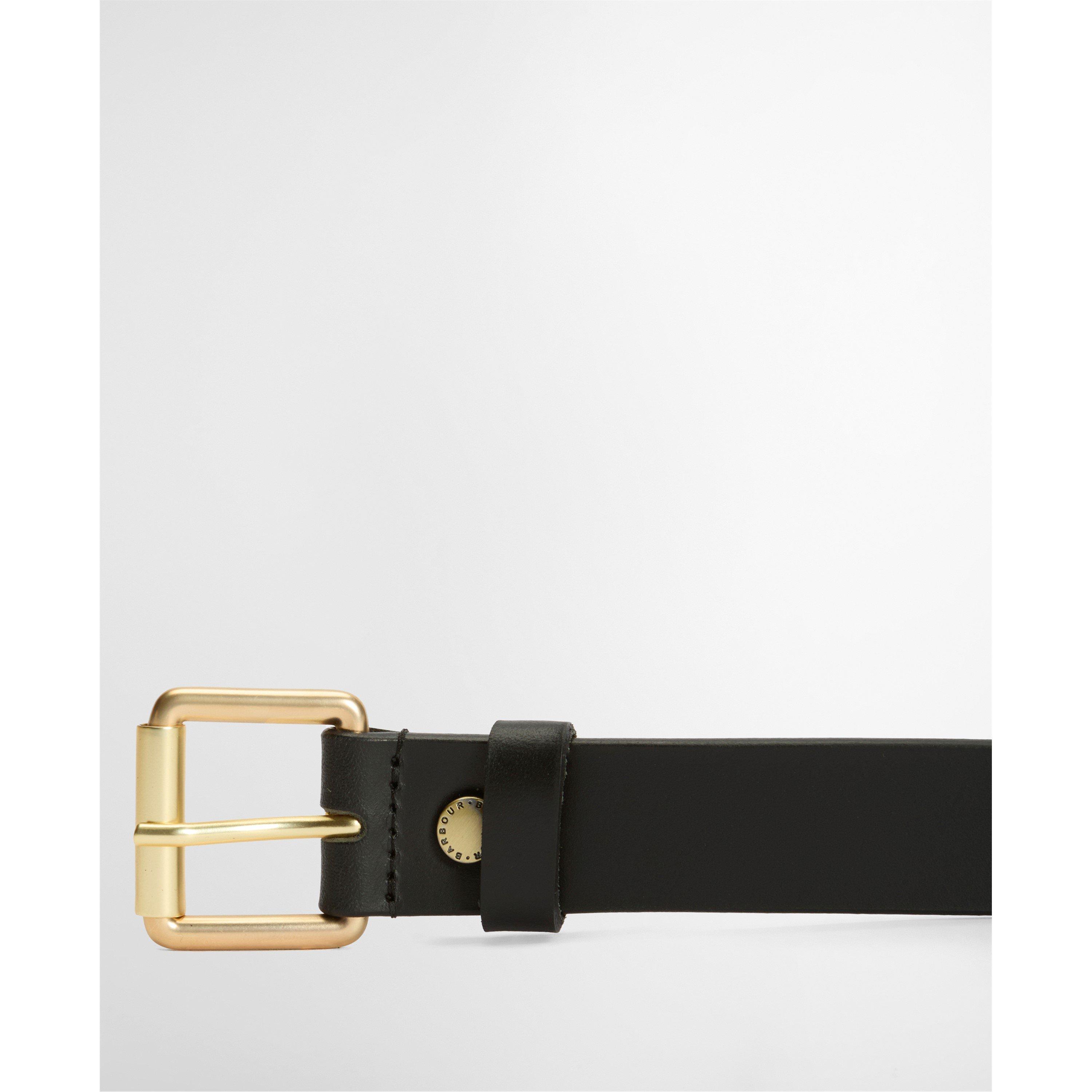 Black - Barbour - Womens Maia Leather Belt - 4