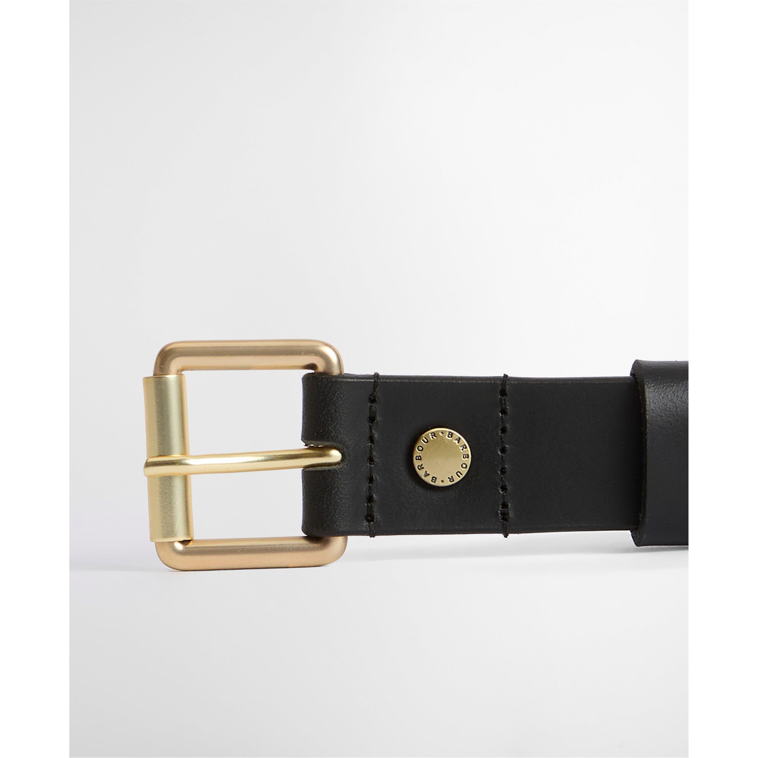 Black - Barbour - Womens Maia Leather Belt - 5