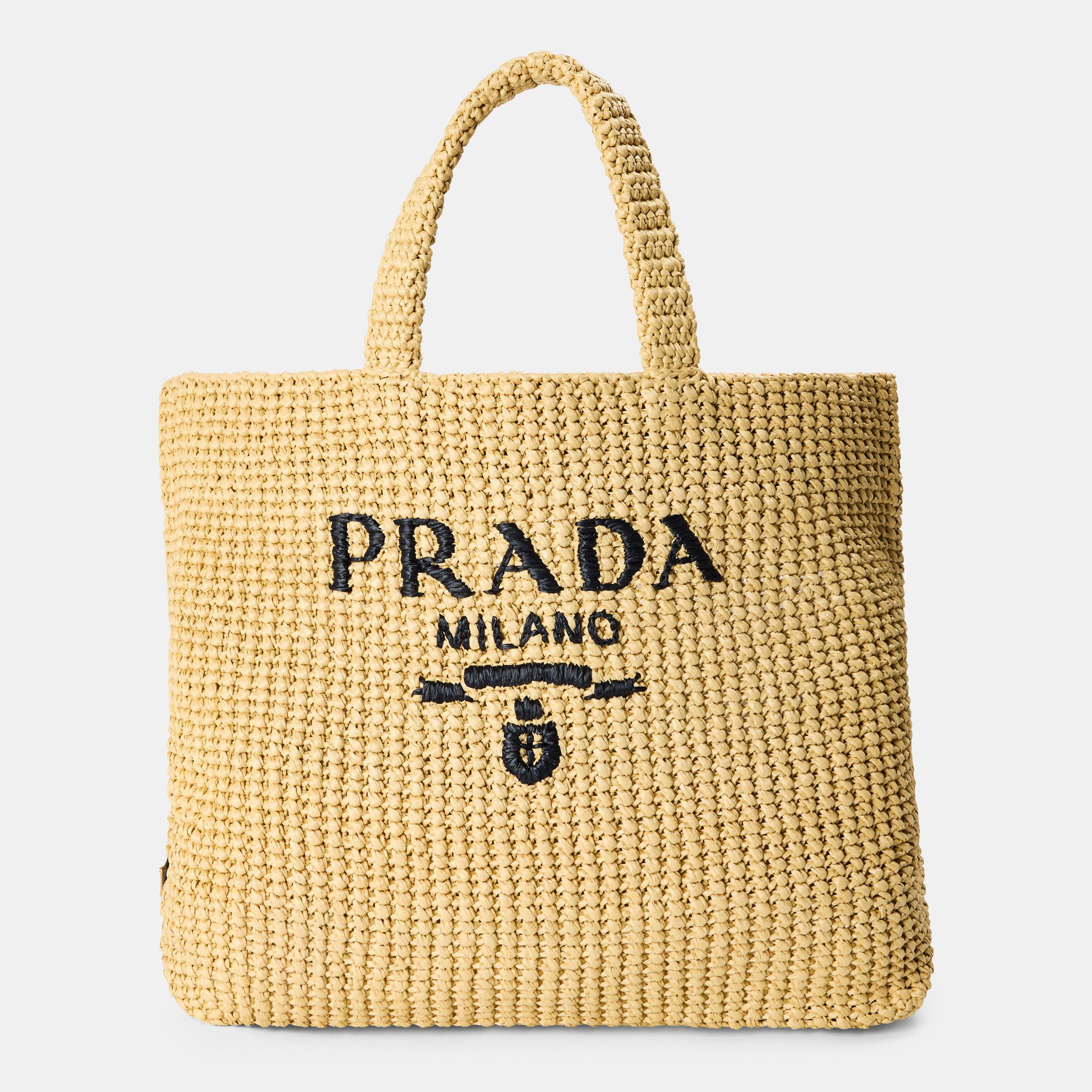 Naturale - Prada - Women's Large Crochet Straw Bag - 1
