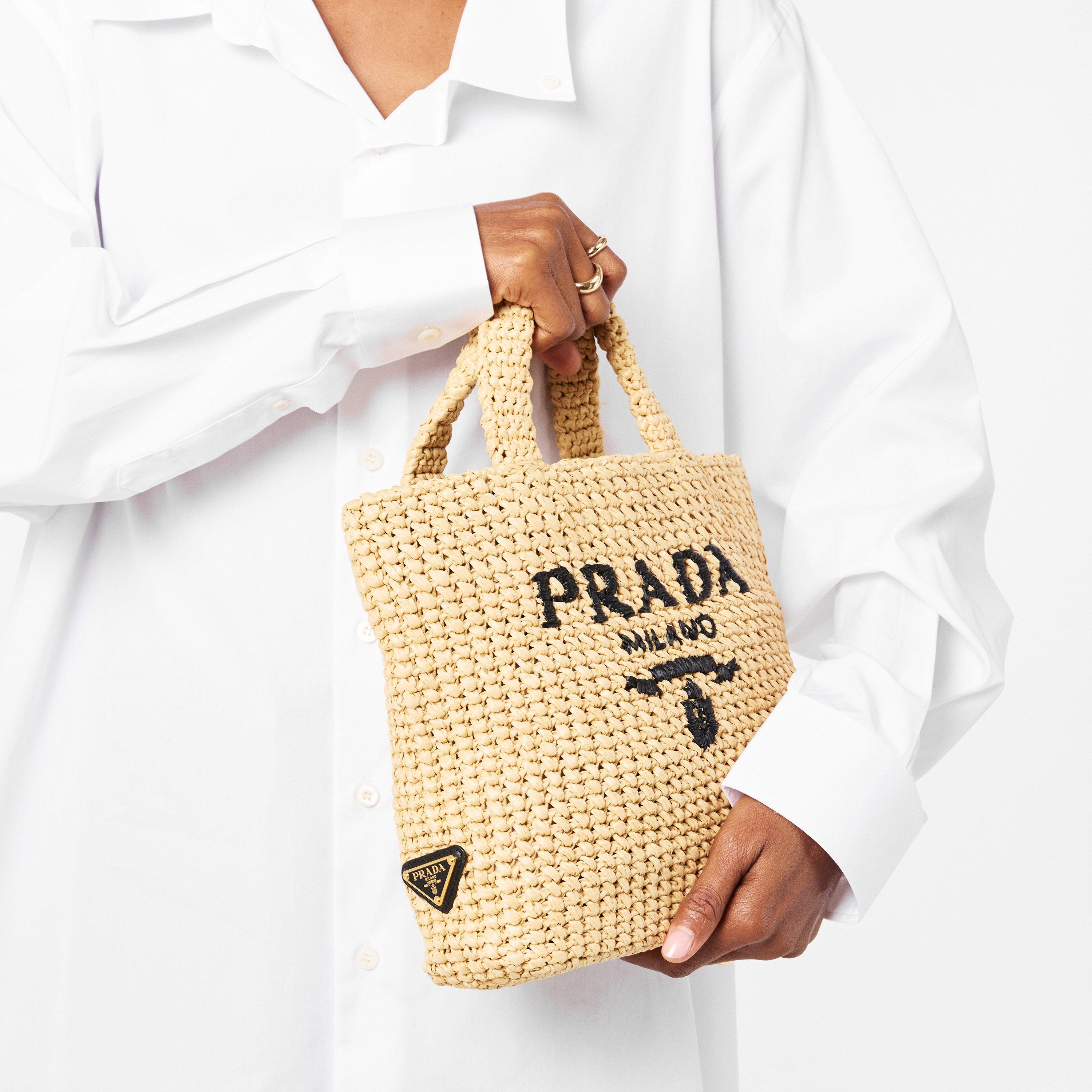 Naturale - Prada - Women's Small Crochet Straw Bag - 3