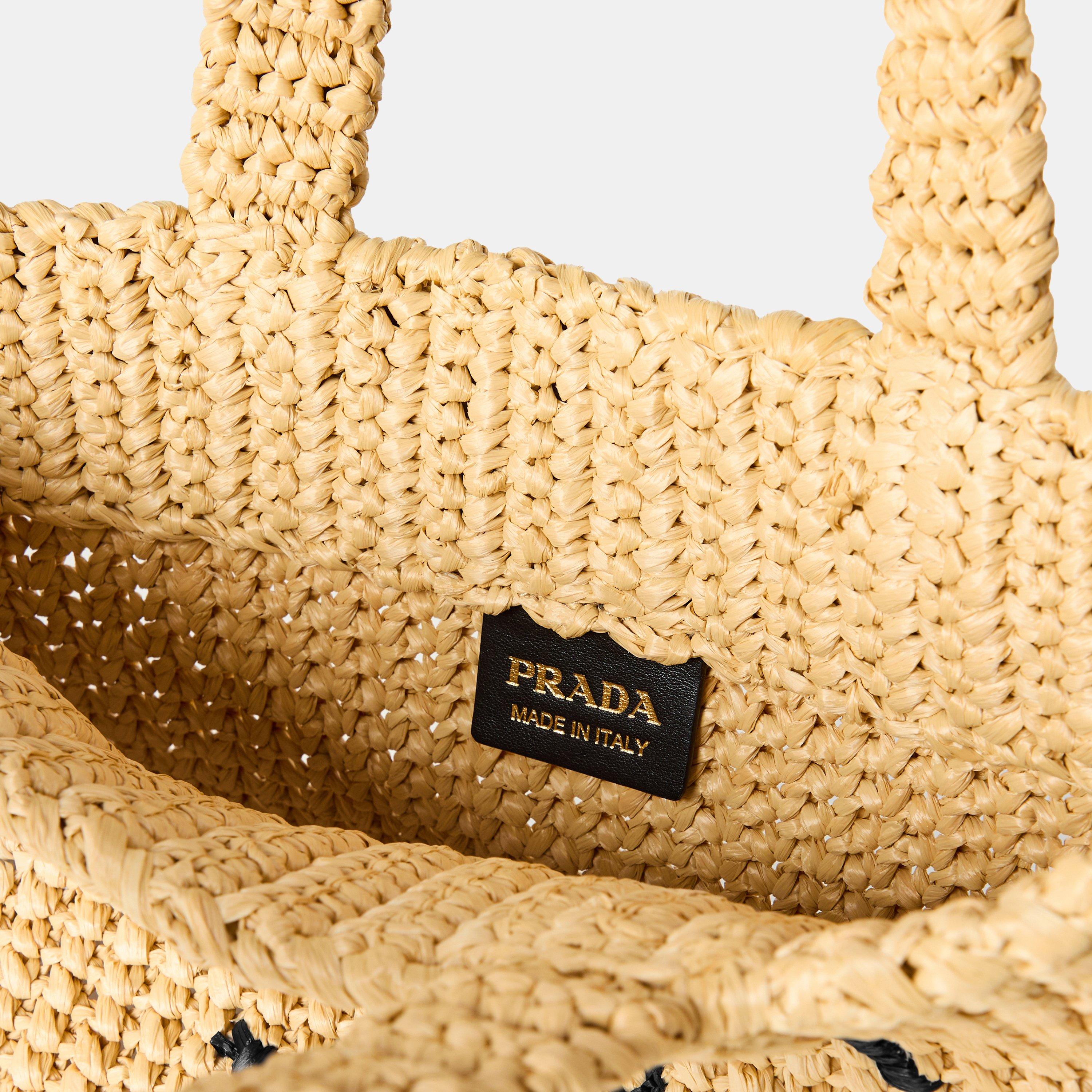 Naturale - Prada - Women's Small Crochet Straw Bag - 5