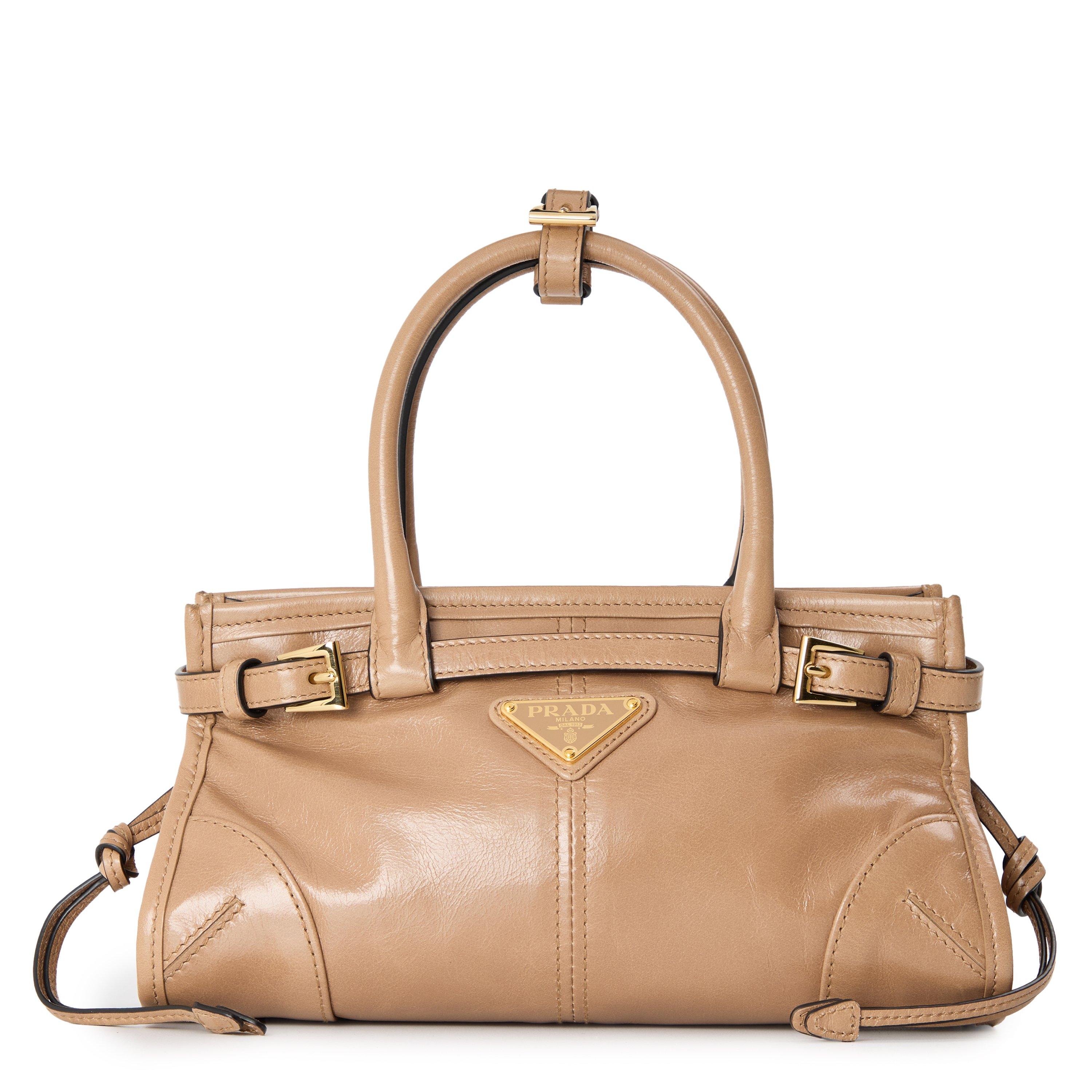 Prada Women's Small Bonnie Top Handle Bag - Cammeo