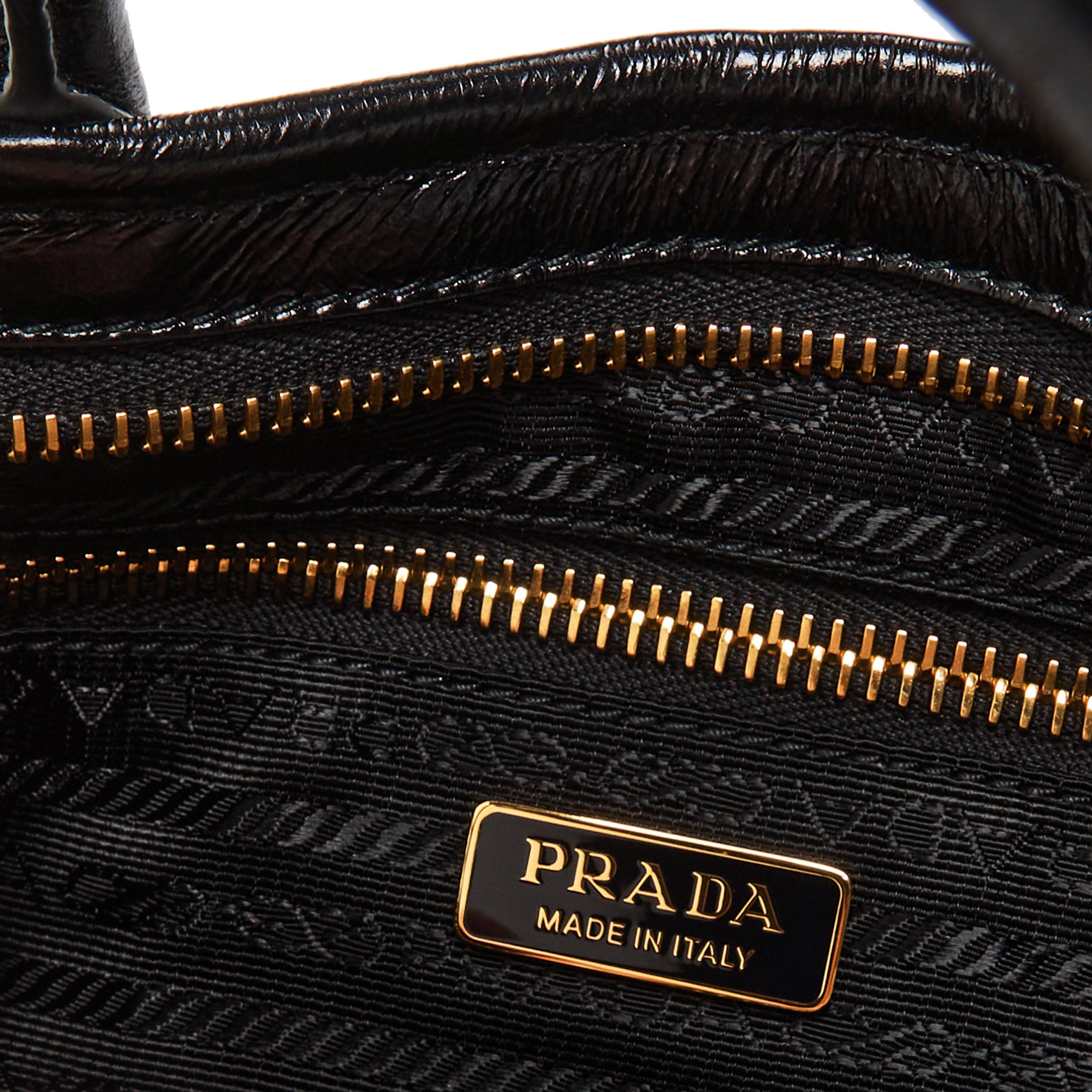 Nero - Prada - Women's Small Bonnie Top Handle Bag - 5