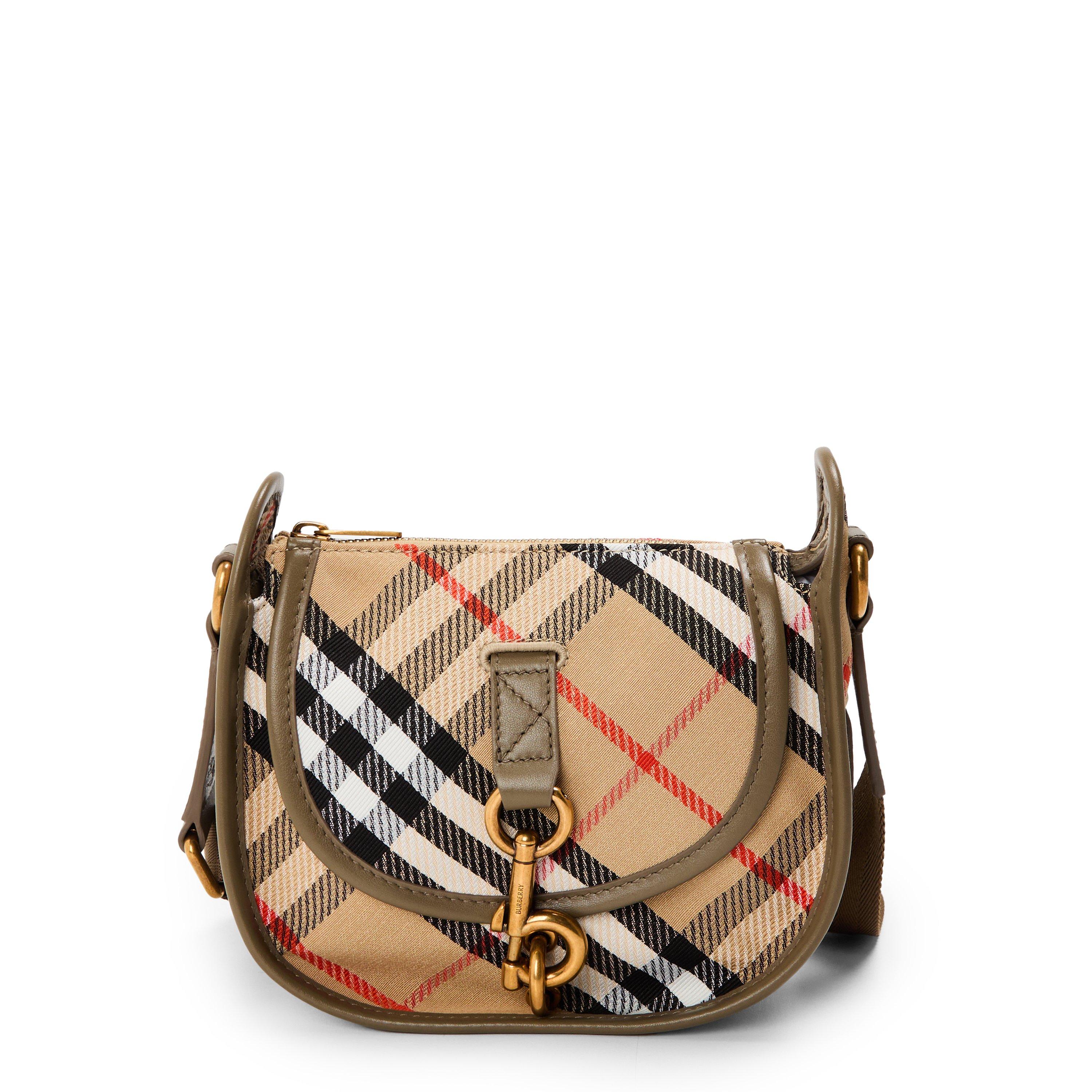 Burberry Women's Burb B Clip Check Saddle Bag | Cruise Fashion