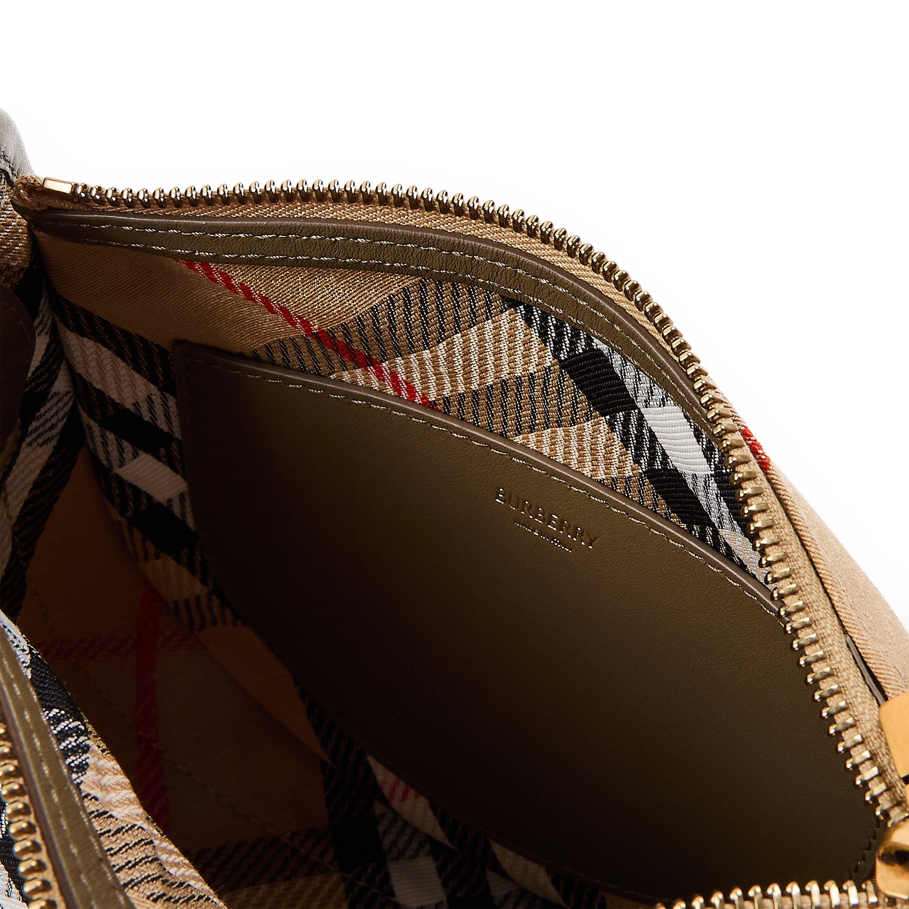 Sand - Burberry - Women's Burb B Clip Check Saddle Bag - 5