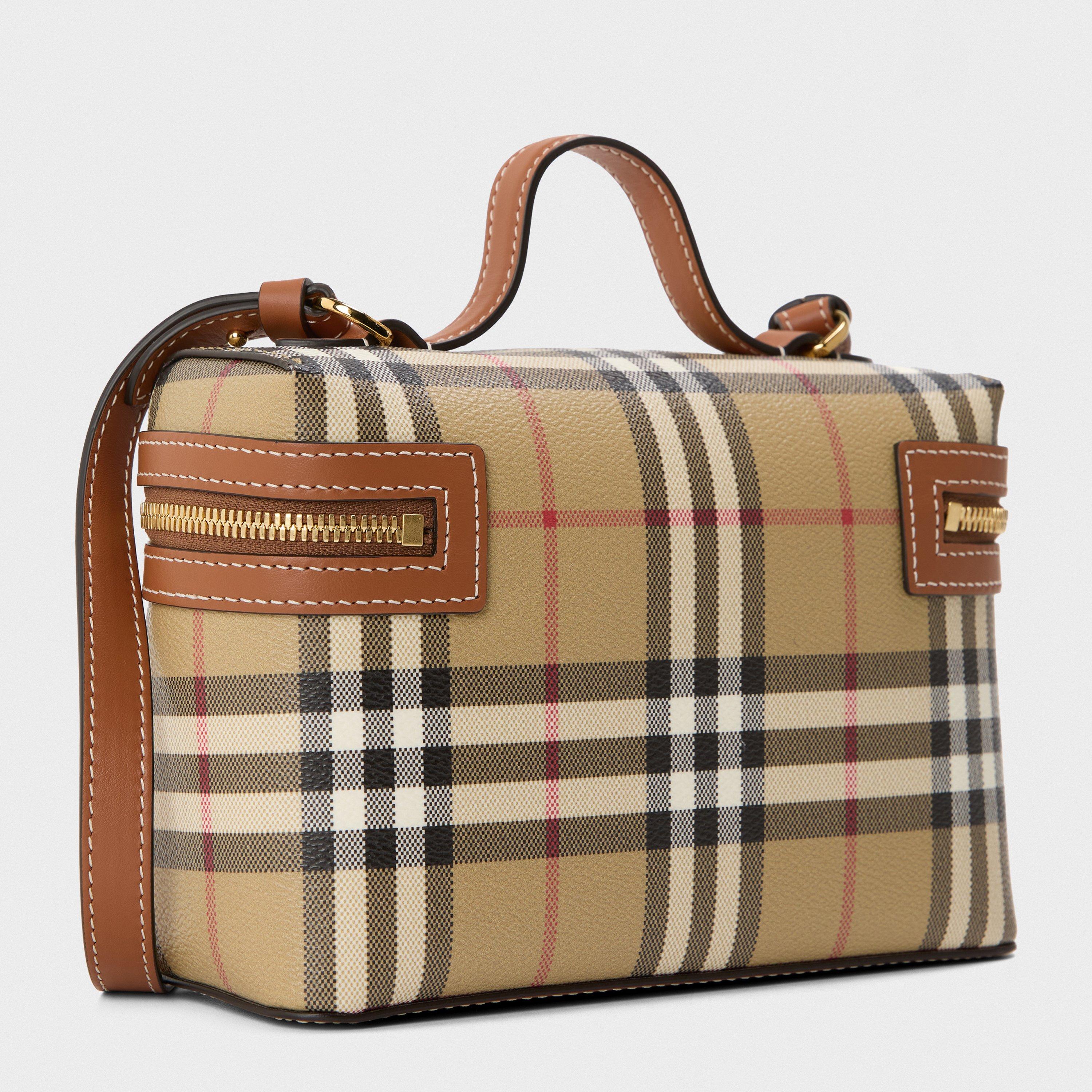 Vintage Check - Burberry - Women's Burb Vanity Case Top Handle Bag - 2