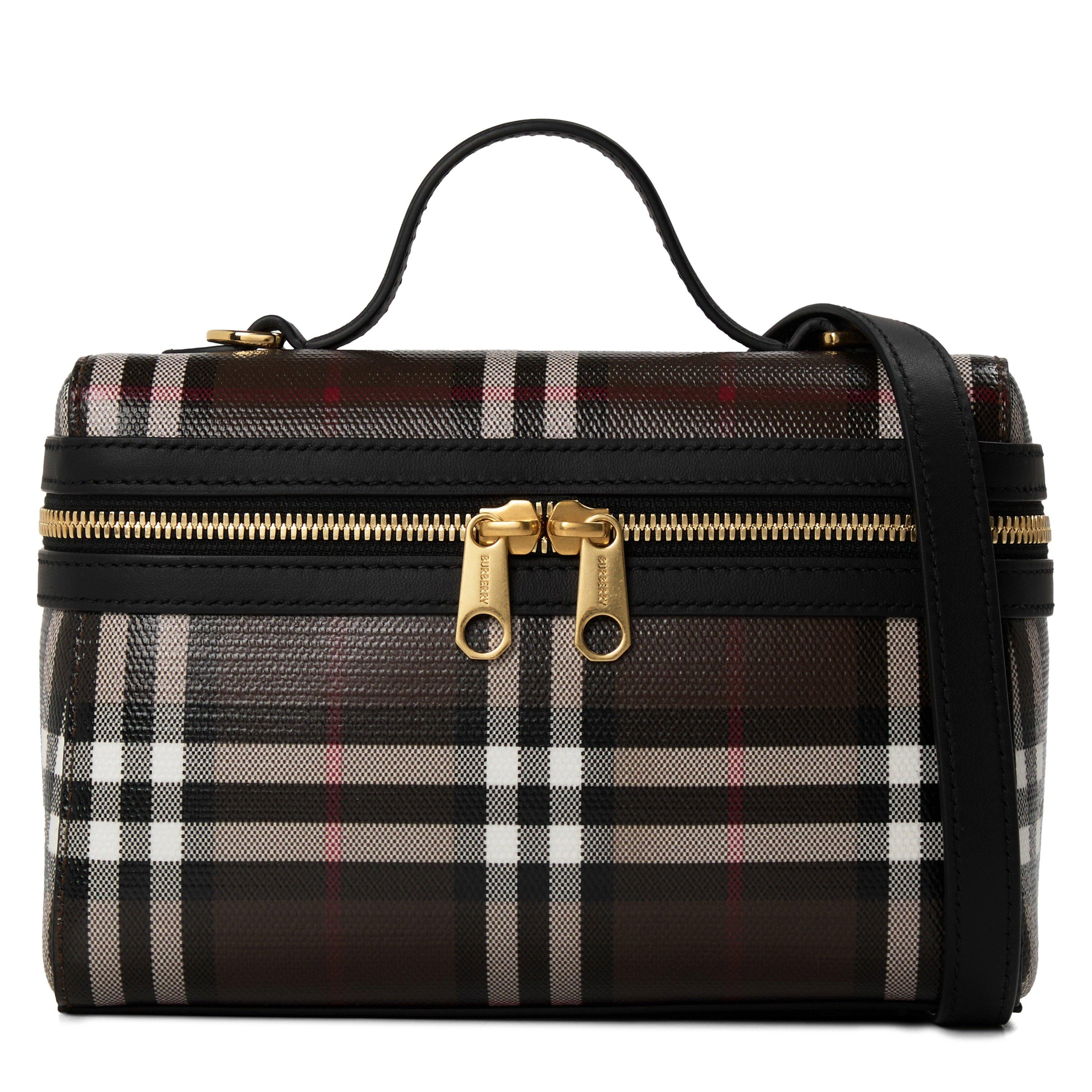 Chocolate Brown - Burberry - Women's Burb Vanity Case Top Handle Bag - 1