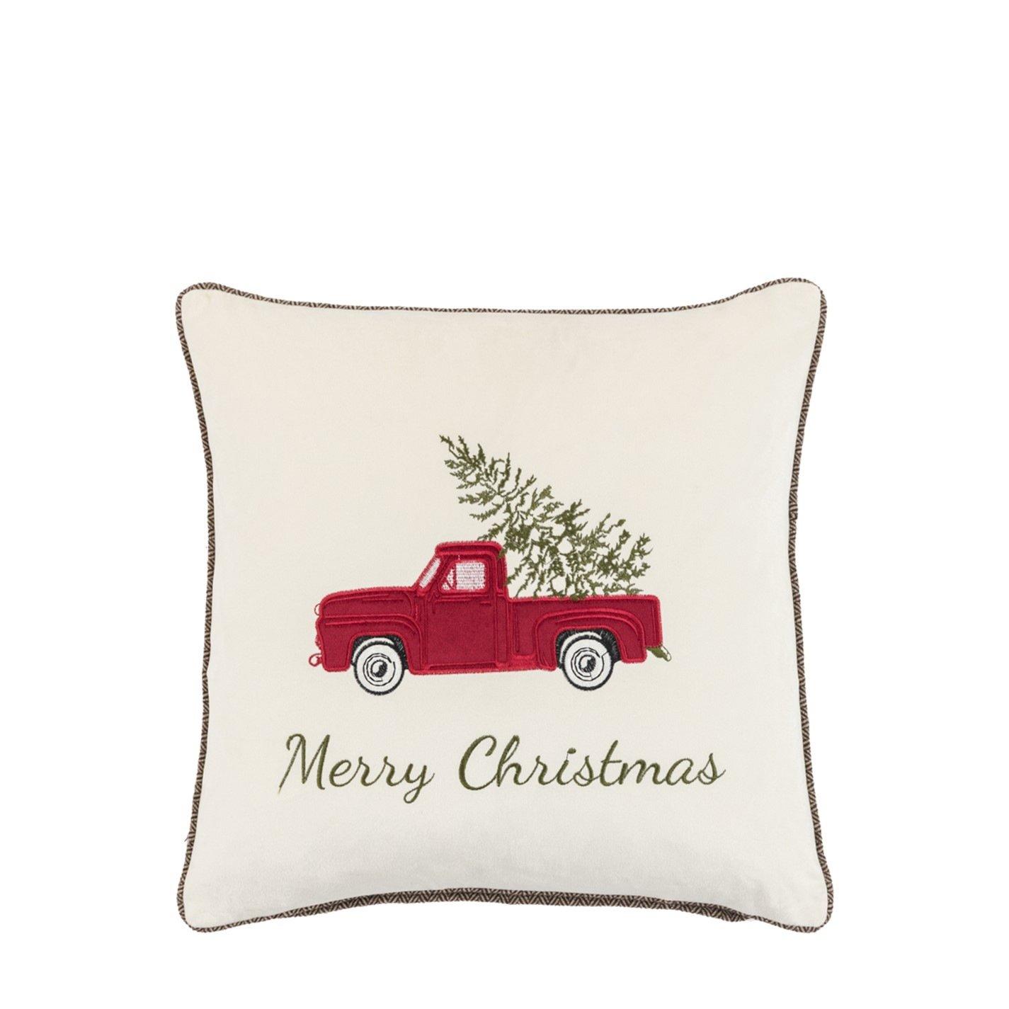 White - Gallery - Heritage Merry Christmas Car Cushion 450x450mm - 1