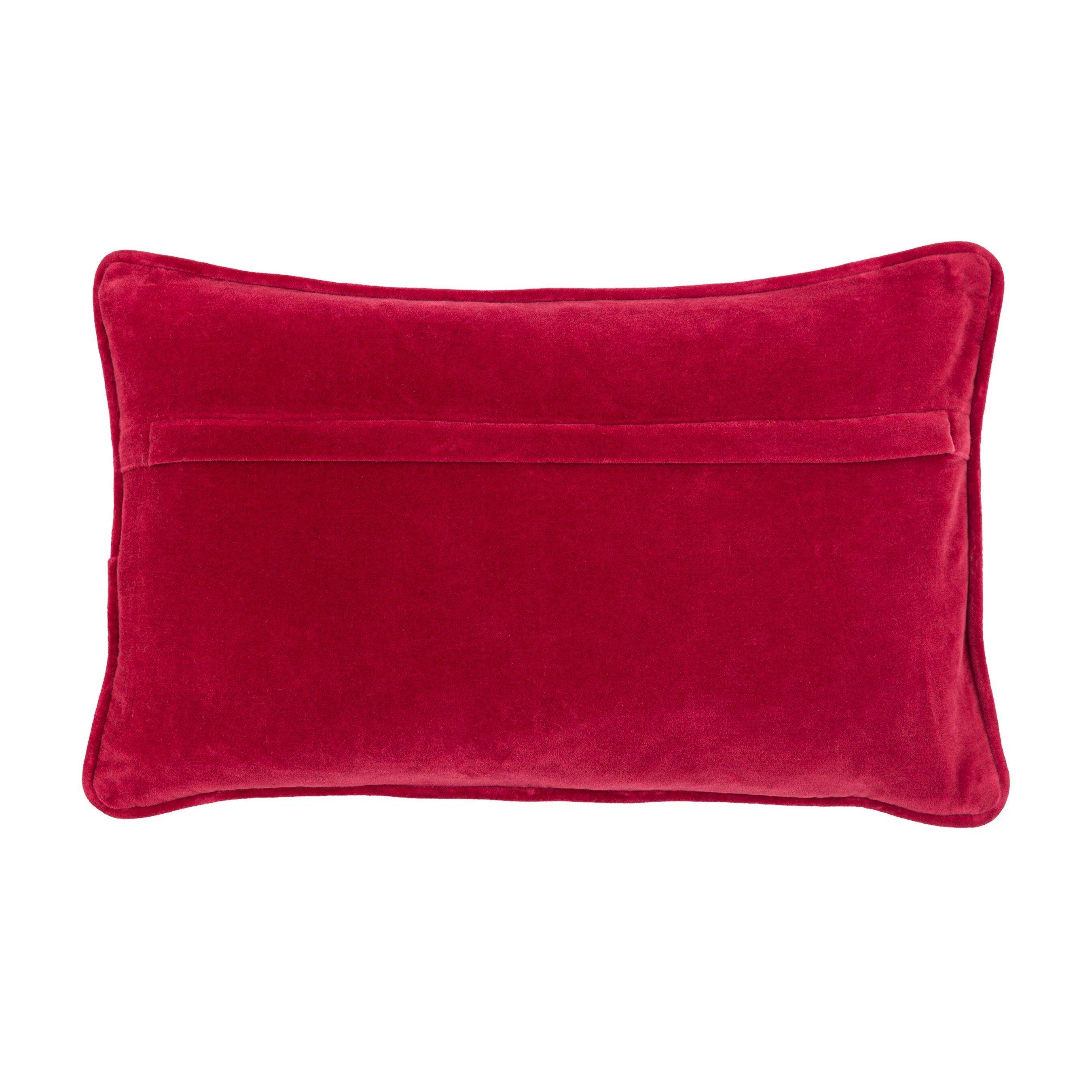 Red - Gallery - HoHoHo Chenille Embroidered Cushion 300x500mm - 5
