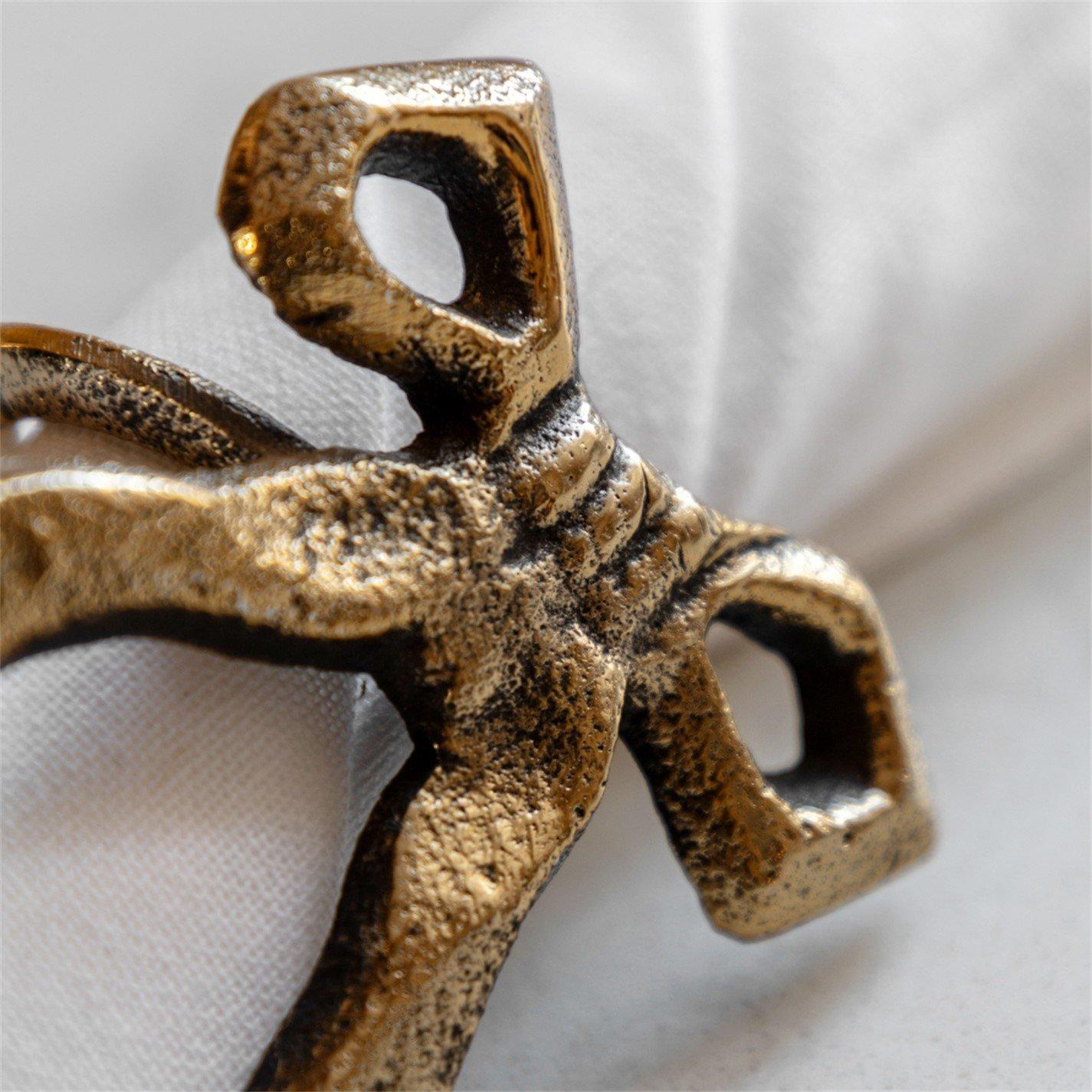 Gold - Gallery - Napkin Ring Antique Gold (4pk) 65x50x65mm - 3