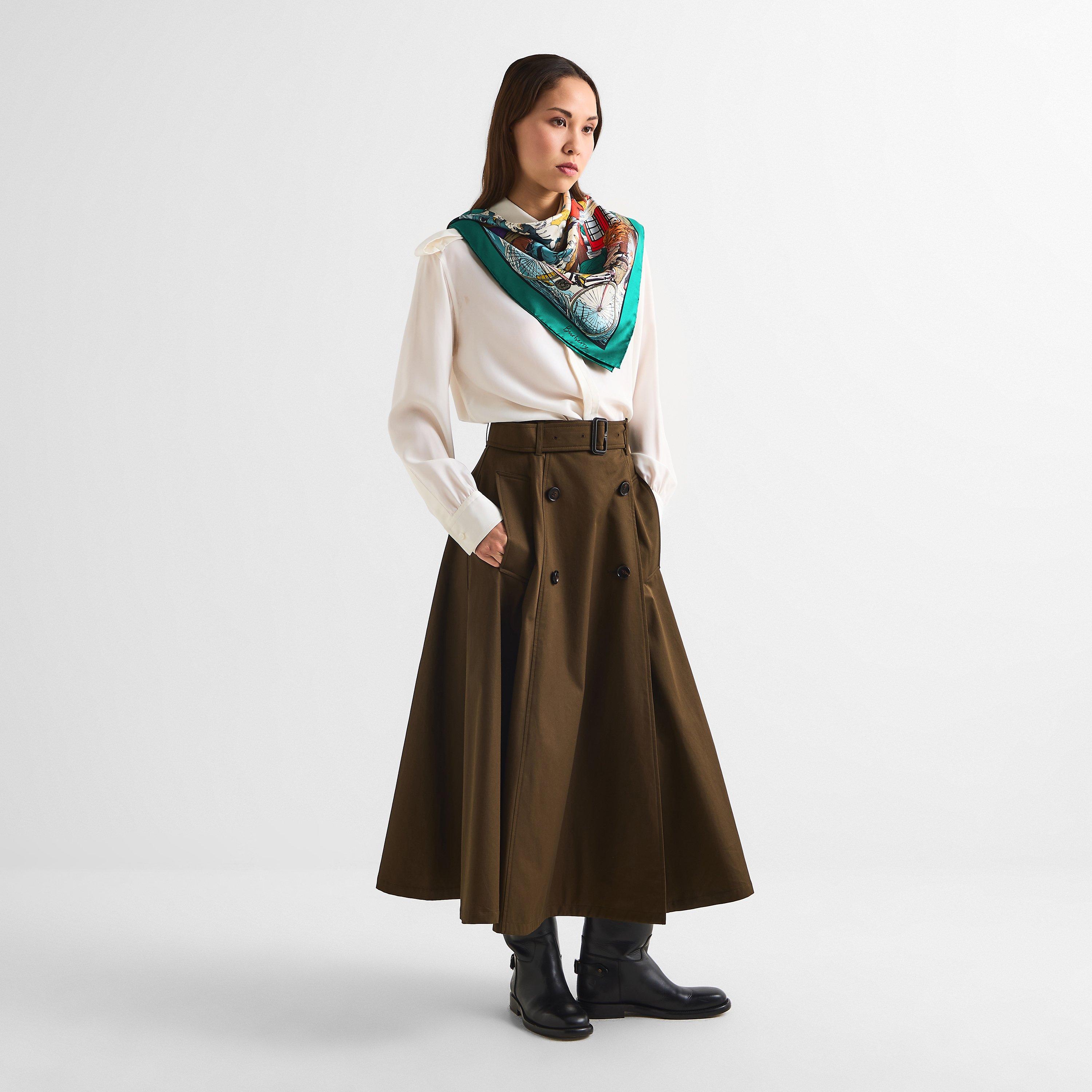 Kew Green - Burberry - Women's Burb Rain Cats Dogs Silk Scarves - 4