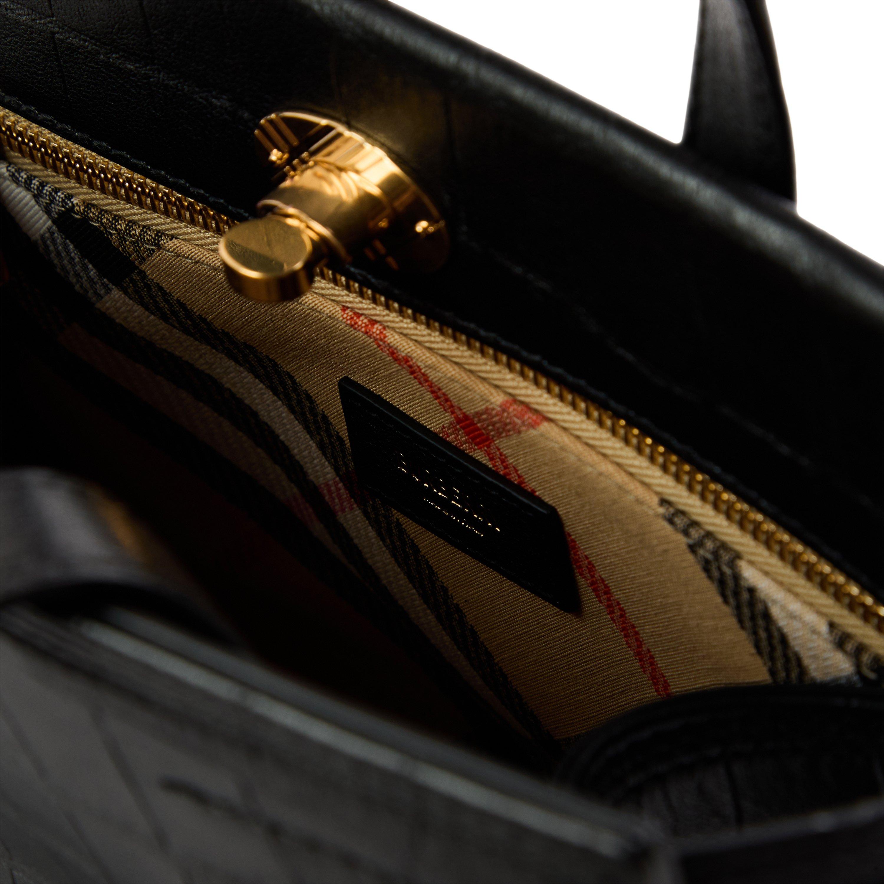 Black - Burberry - Women's Top Handle Bag - 5