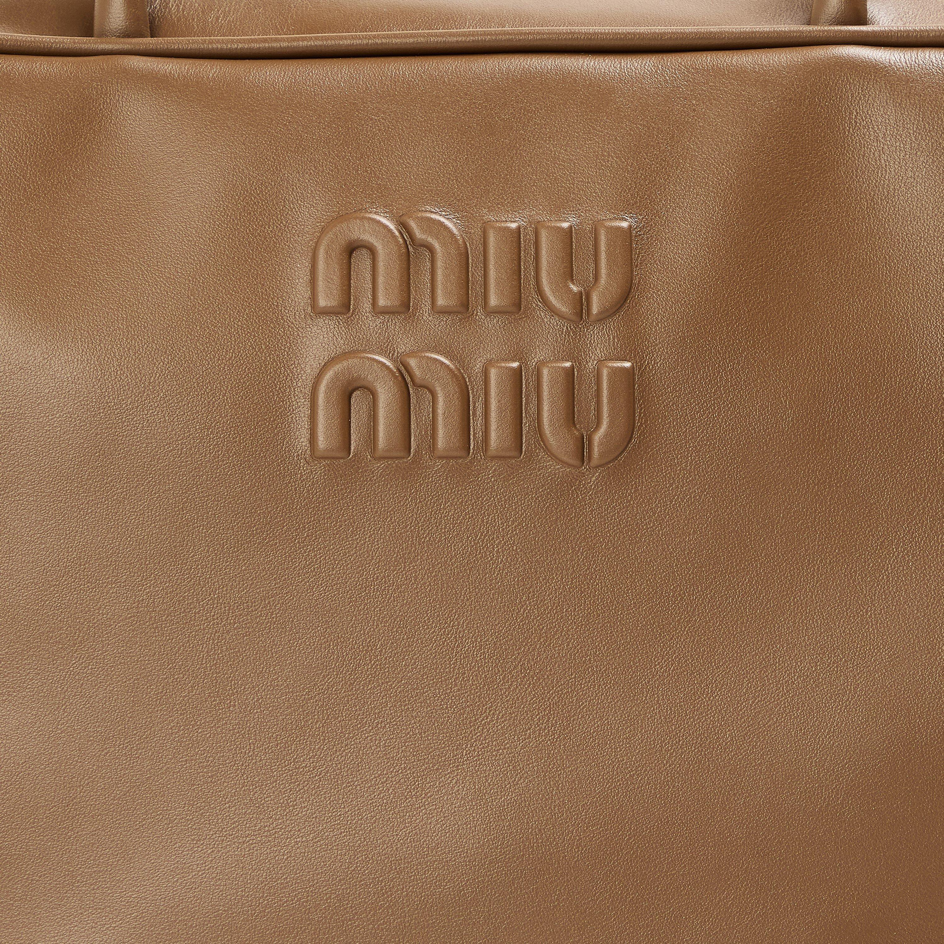 Tundra - Miu Miu - Women's Leather Beau Top Handle Bag - 4