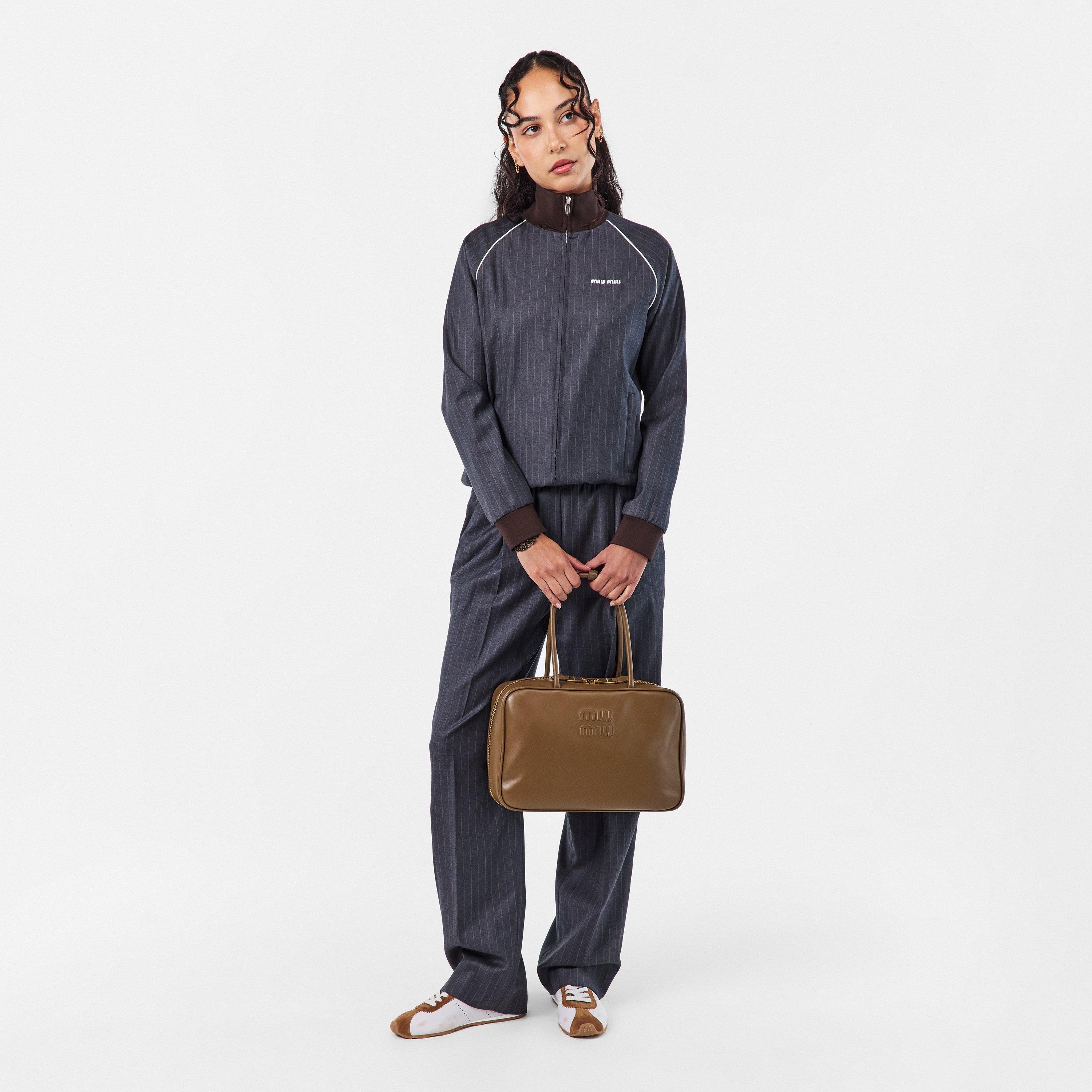 Tundra - Miu Miu - Women's Leather Beau Top Handle Bag - 6