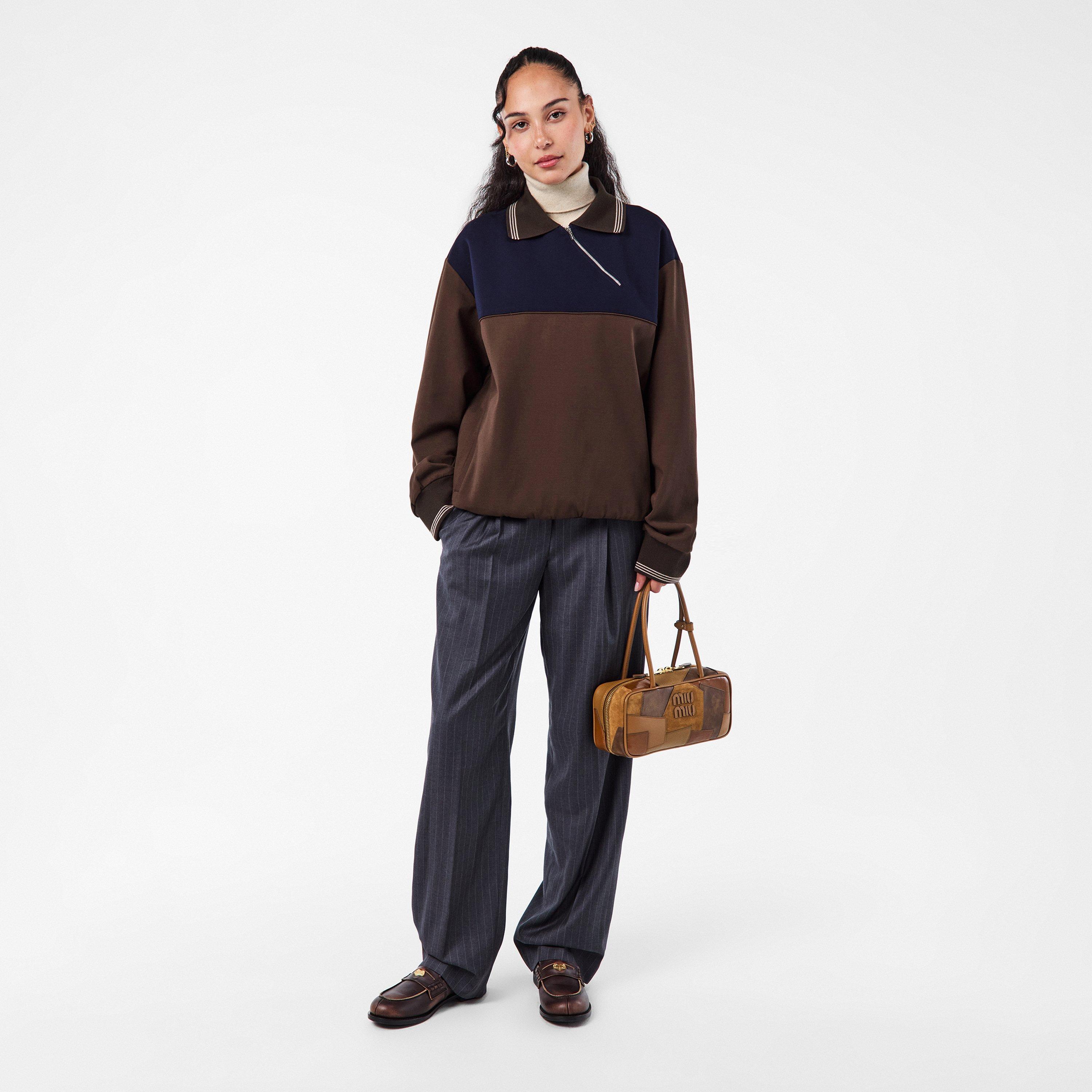 Cognac - Miu Miu - Women's Patch Beau Top Handle Bag - 6