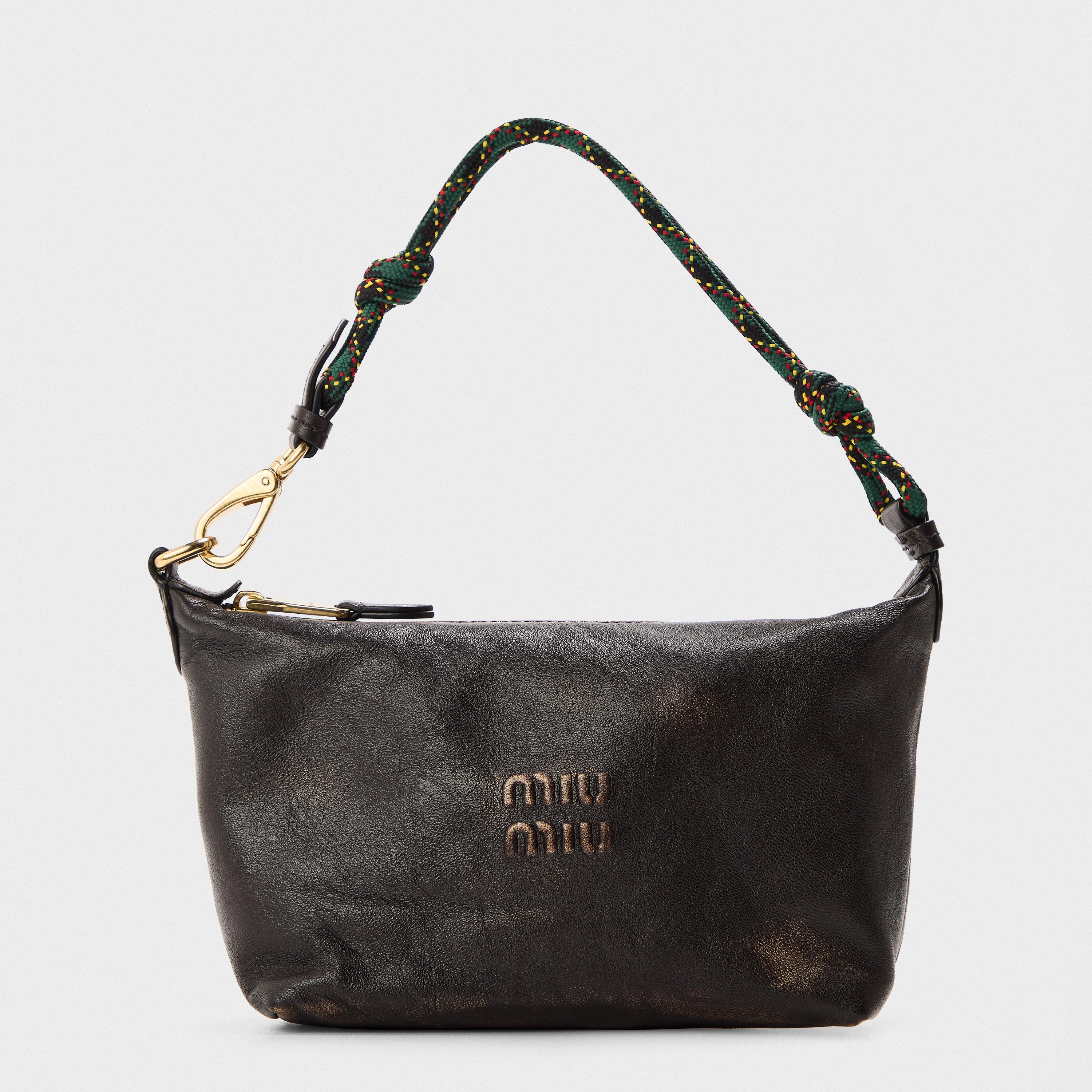 Caffe/Verde - Miu Miu - Leather pouch - 1