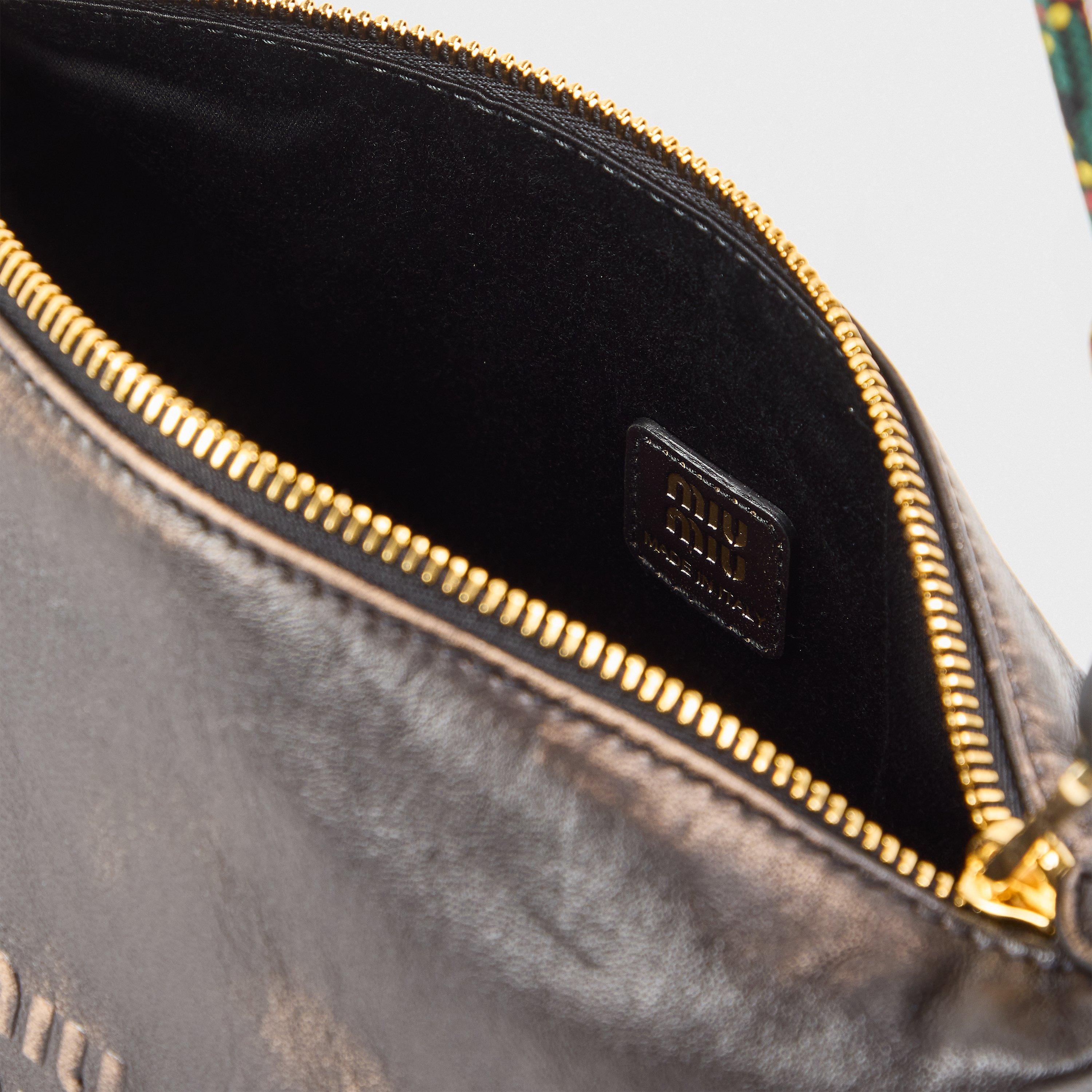 Caffe/Verde - Miu Miu - Leather pouch - 4