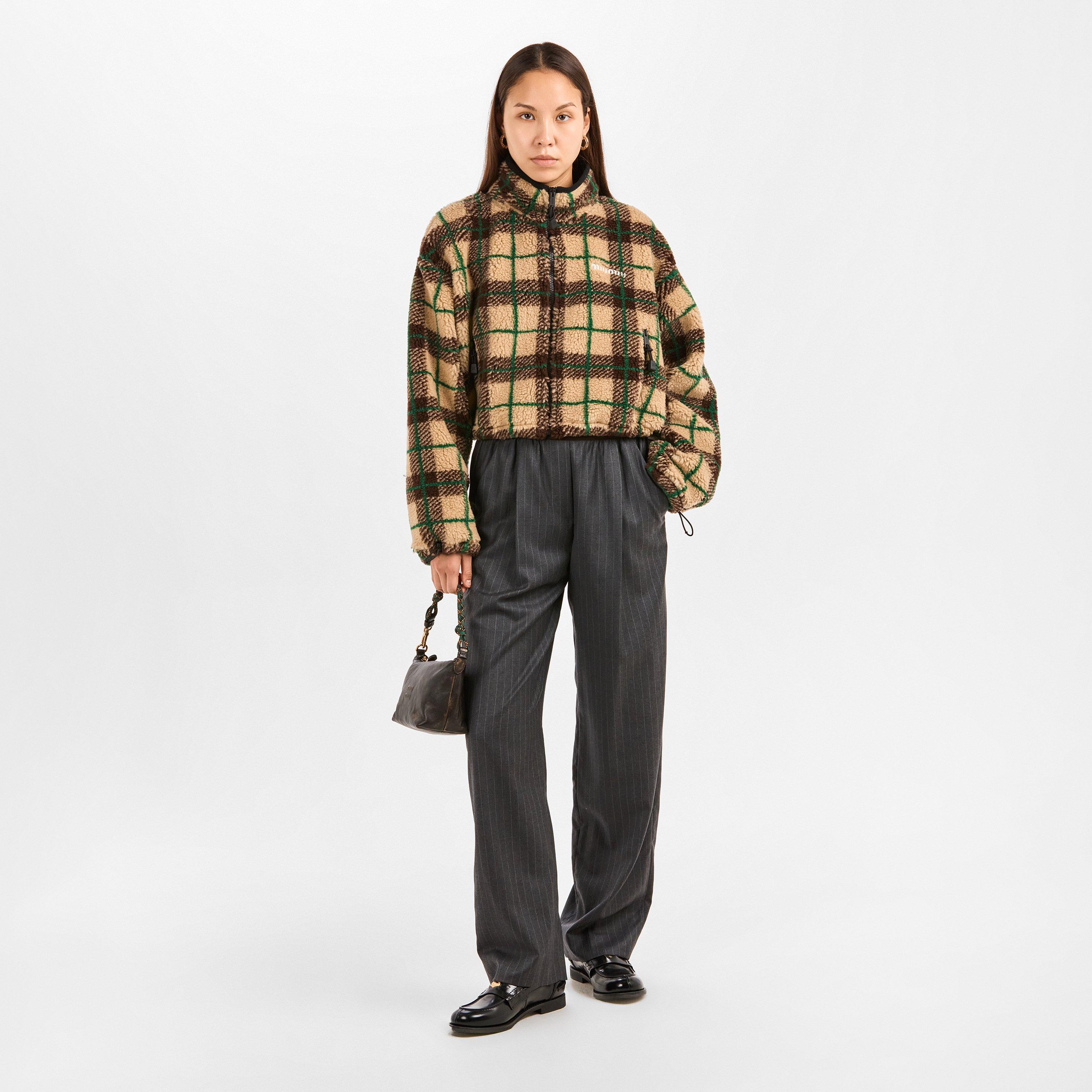 Caffe/Verde - Miu Miu - Leather pouch - 5