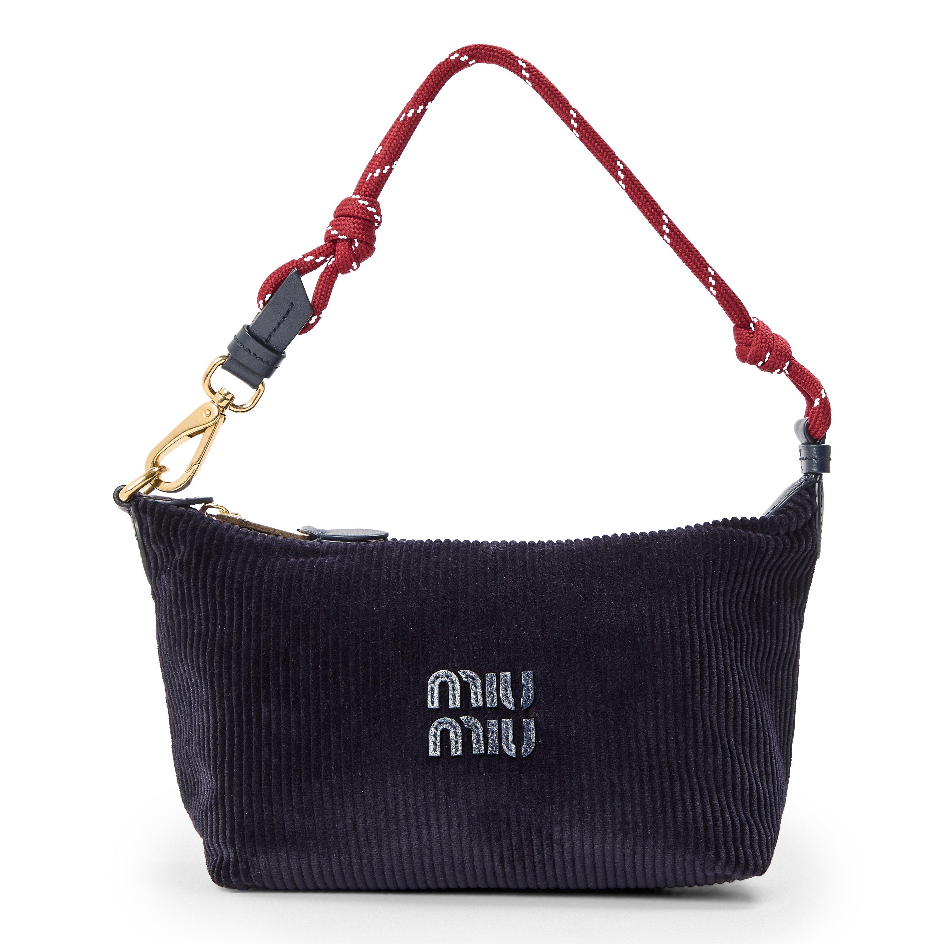 Navy - Miu Miu - Corduroy pouch - 1