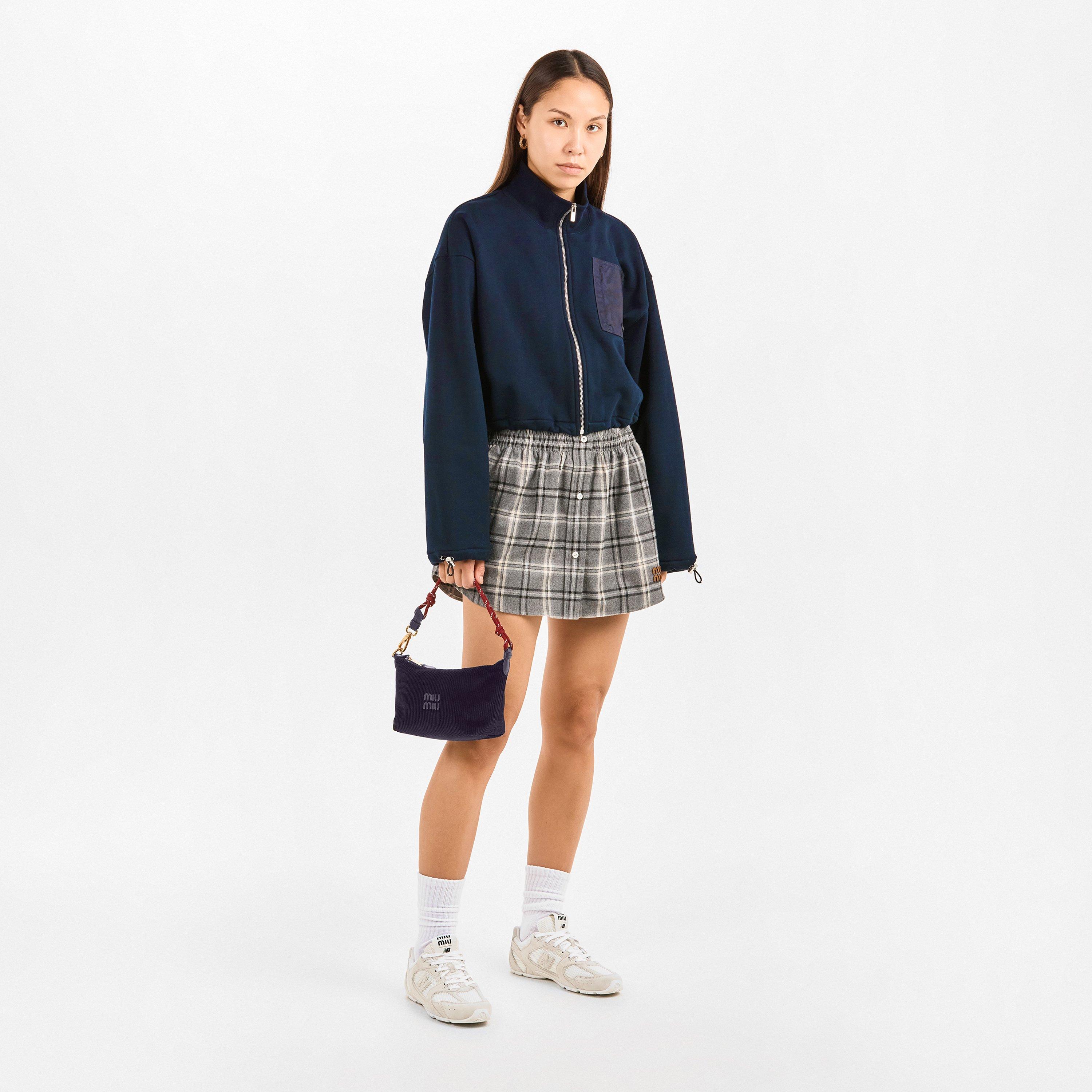 Navy - Miu Miu - Corduroy pouch - 5