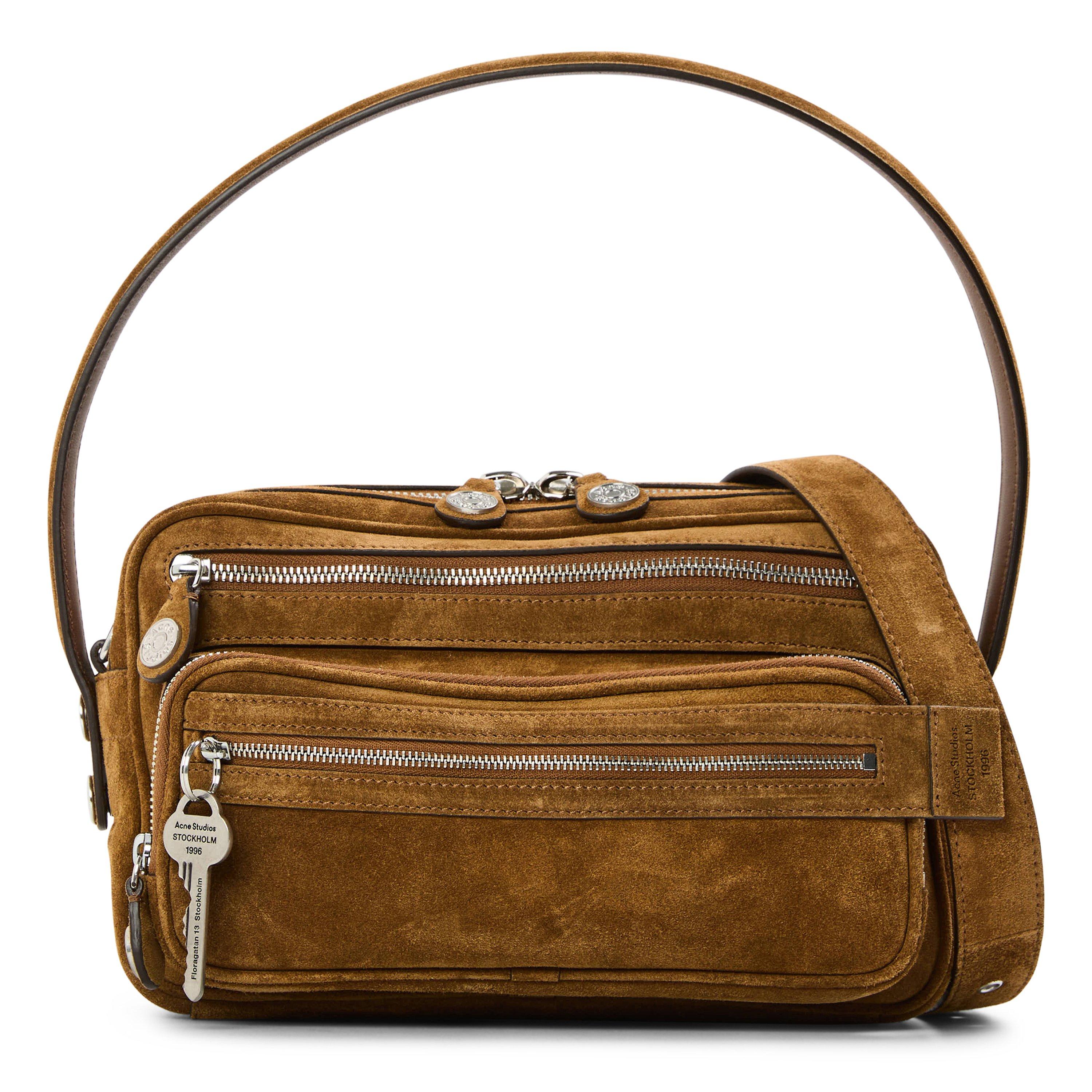 Acne Studios Womens Camero Shoulder Bag - Cognac Brown - ONE